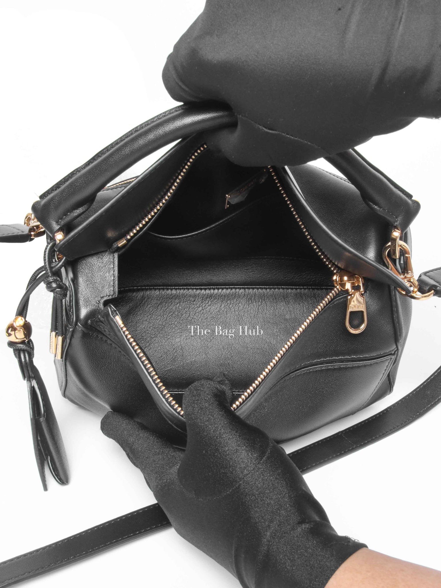 Loewe Black Nappa Lambskin Featherlight Small Puzzle Bag
