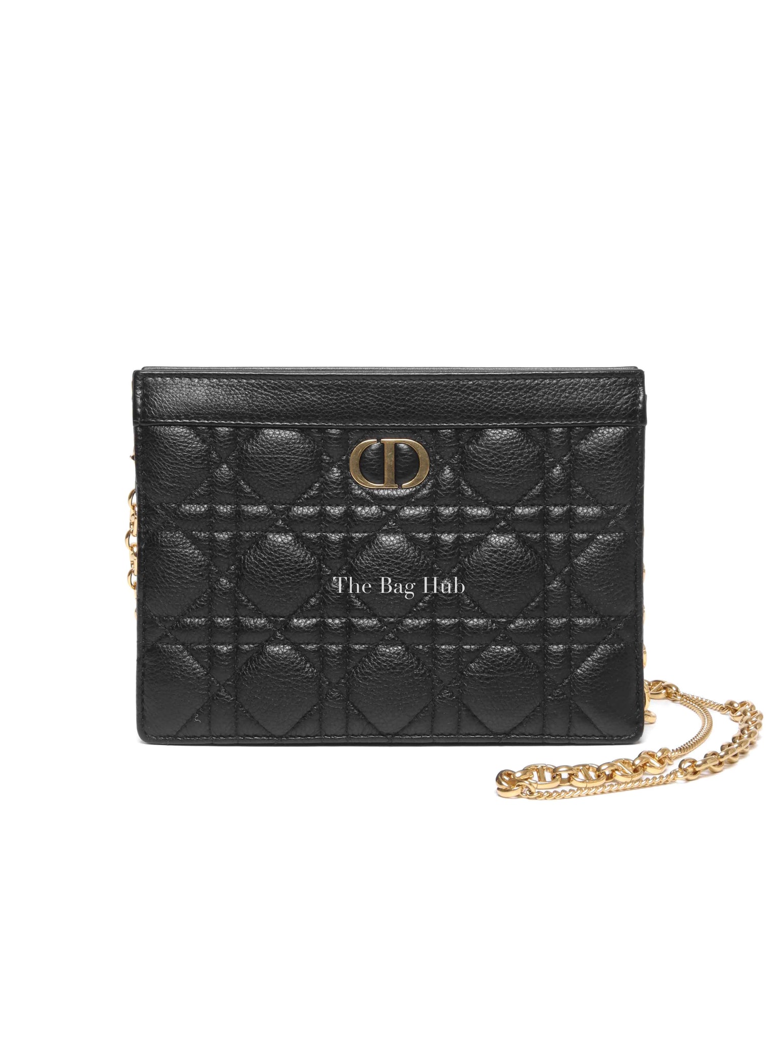 Dior Black Supple Cannage Calfskin Caro Every Dior Pouch