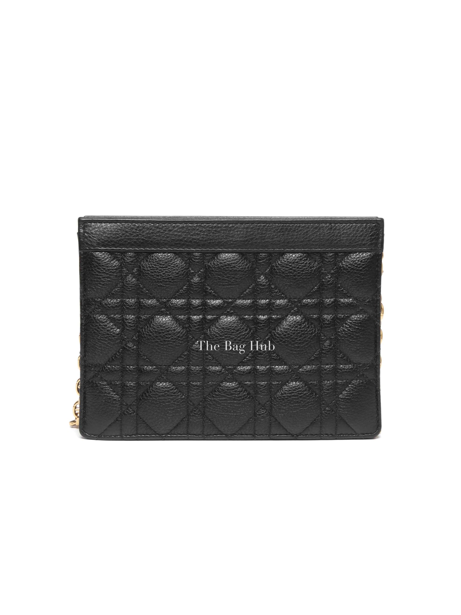 Dior Black Supple Cannage Calfskin Caro Every Dior Pouch