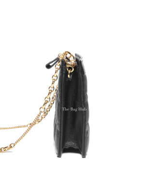 Dior Black Supple Cannage Calfskin Caro Every Dior Pouch