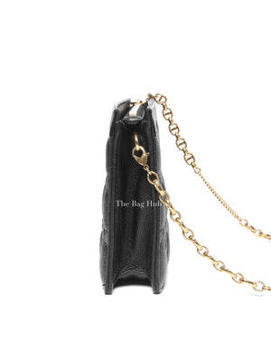 Dior Black Supple Cannage Calfskin Caro Every Dior Pouch