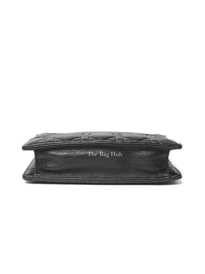Dior Black Supple Cannage Calfskin Caro Every Dior Pouch