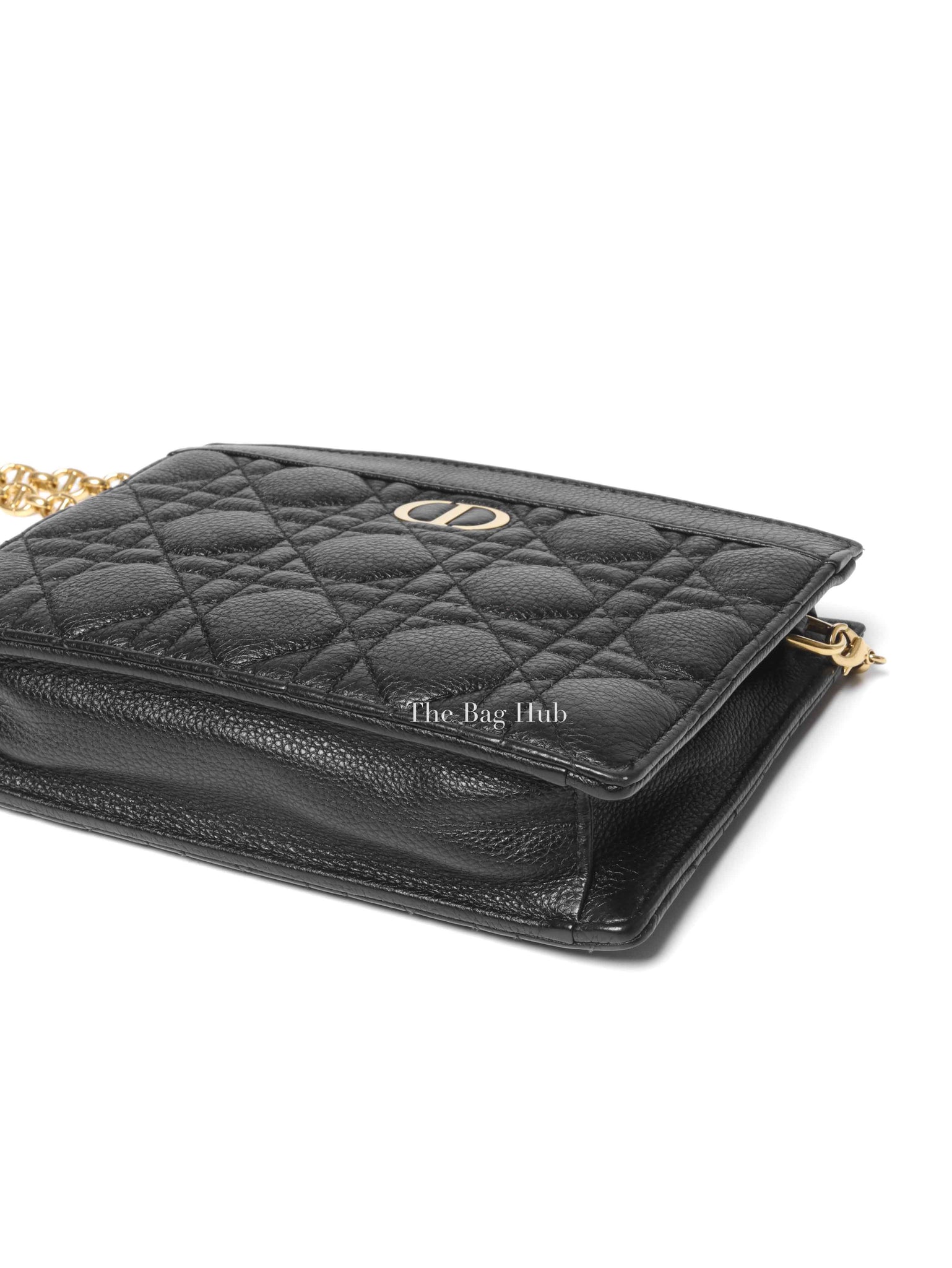 Dior Black Supple Cannage Calfskin Caro Every Dior Pouch