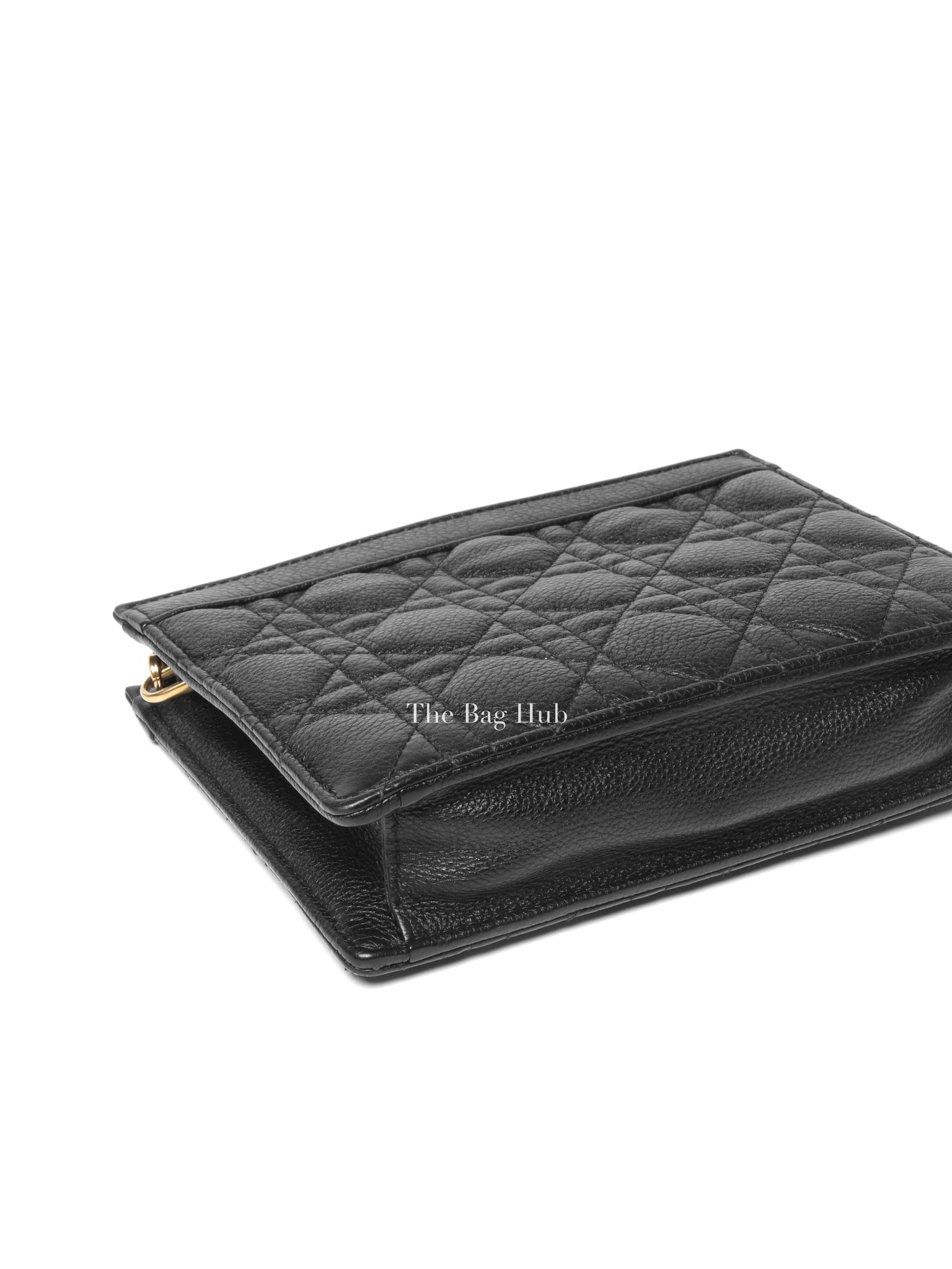 Dior Black Supple Cannage Calfskin Caro Every Dior Pouch