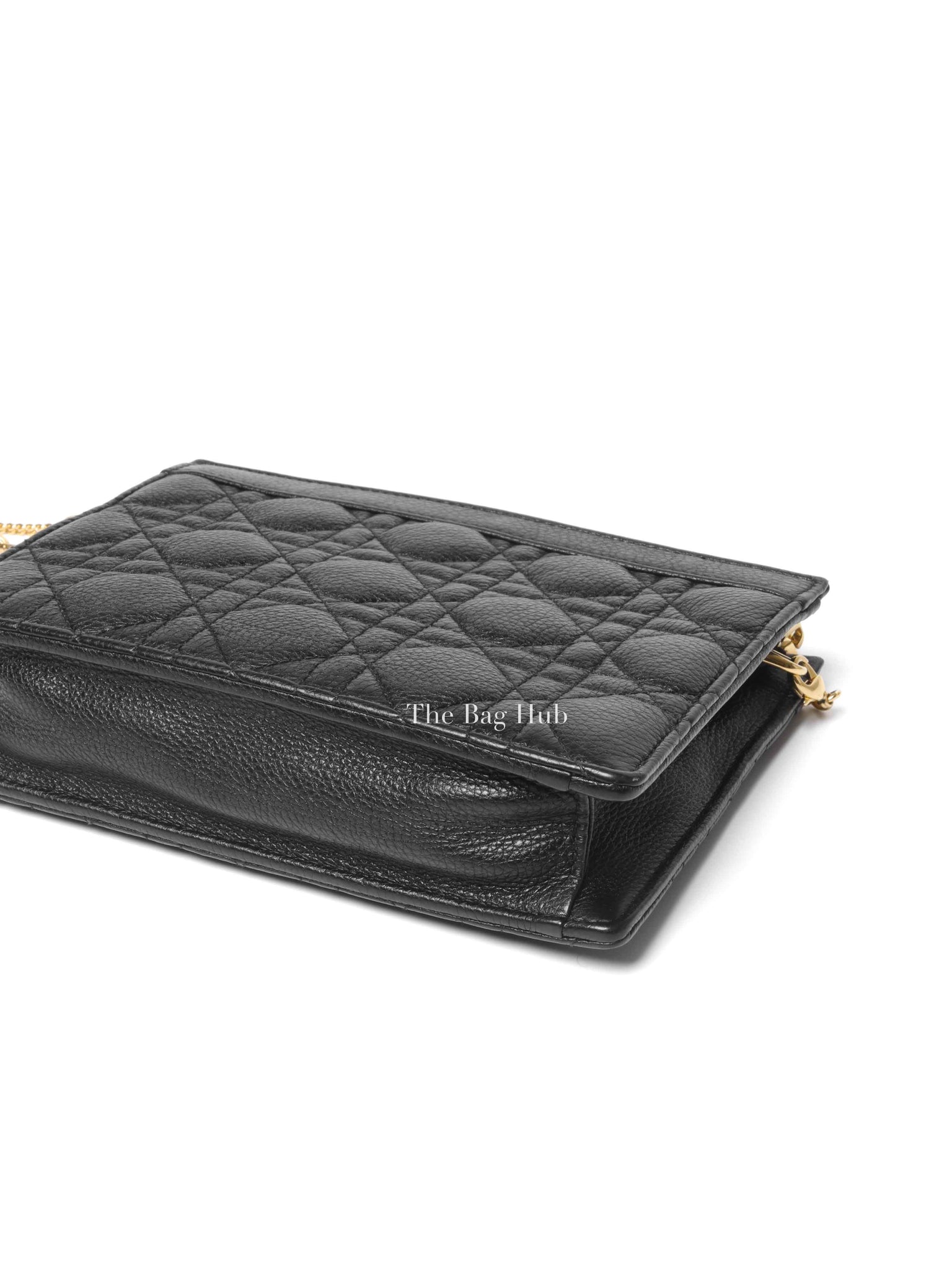 Dior Black Supple Cannage Calfskin Caro Every Dior Pouch
