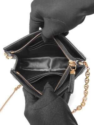 Dior Black Supple Cannage Calfskin Caro Every Dior Pouch