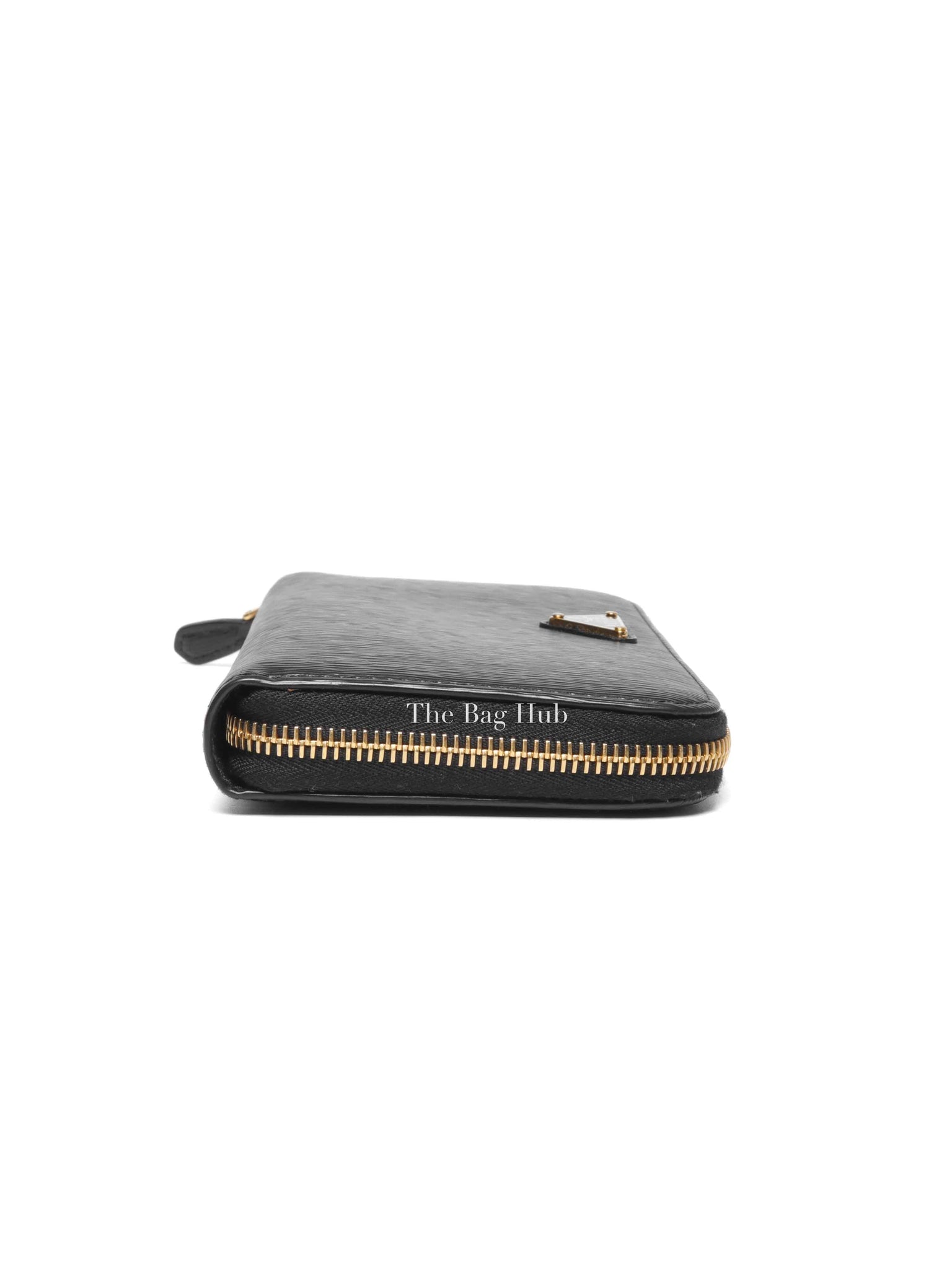 Prada Black Leather Vitello Move Zip Around Long Wallet 1ML506