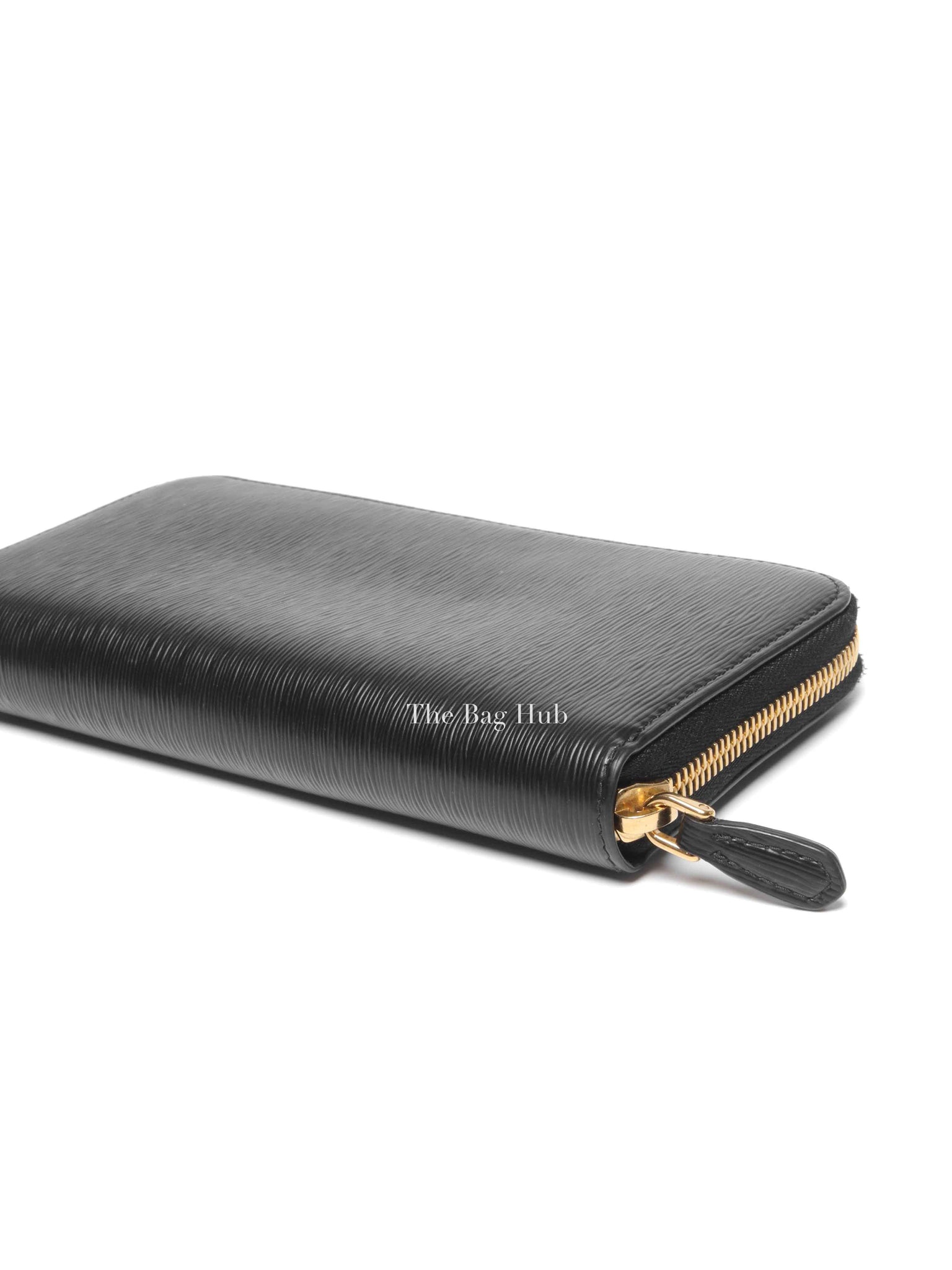 Prada Black Leather Vitello Move Zip Around Long Wallet 1ML506