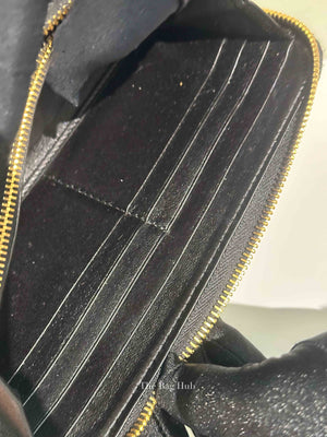 Prada Black Leather Vitello Move Zip Around Long Wallet 1ML506