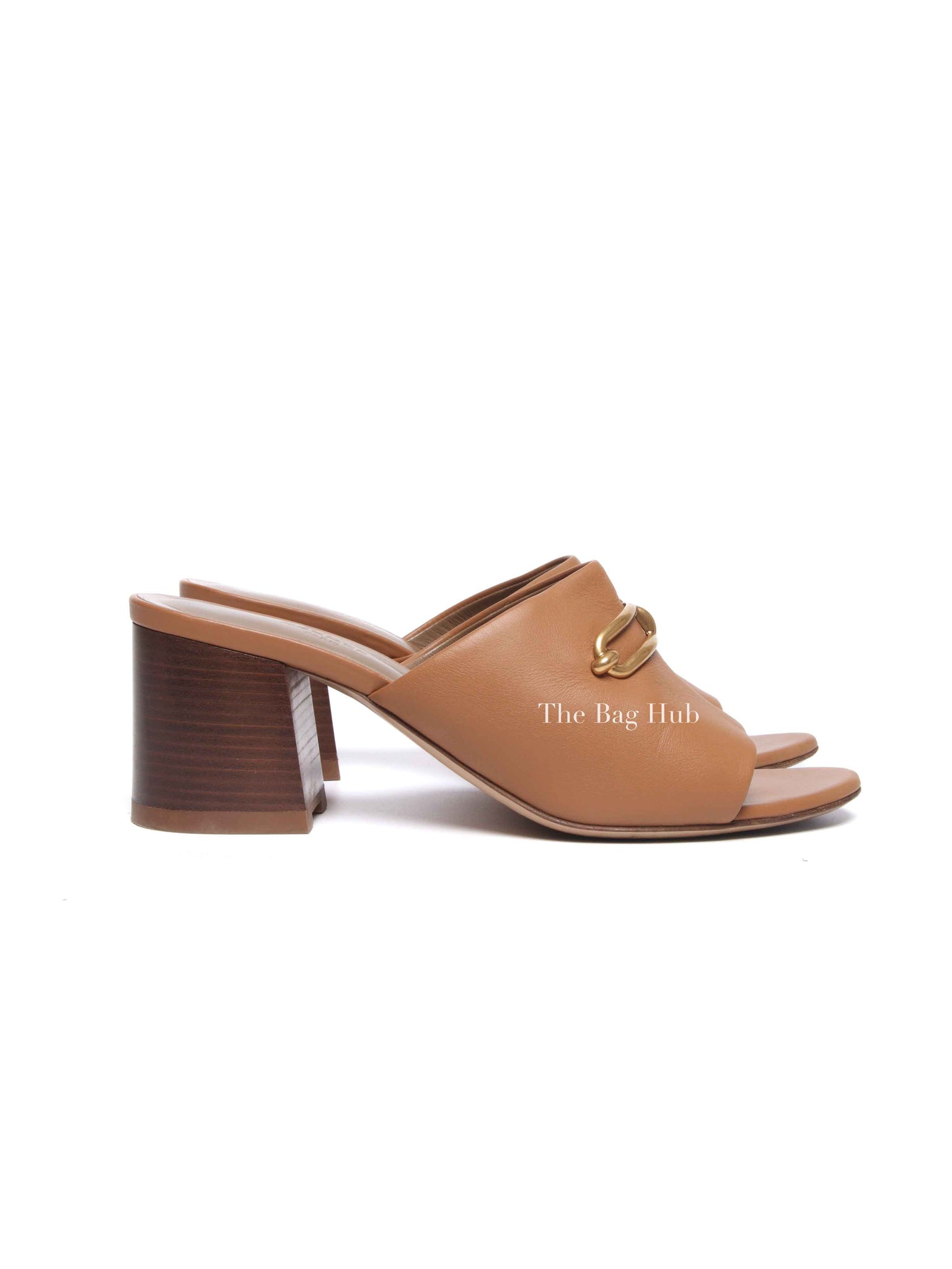 Hermes Beige Dore Leather Camilla Mules Size 39.5