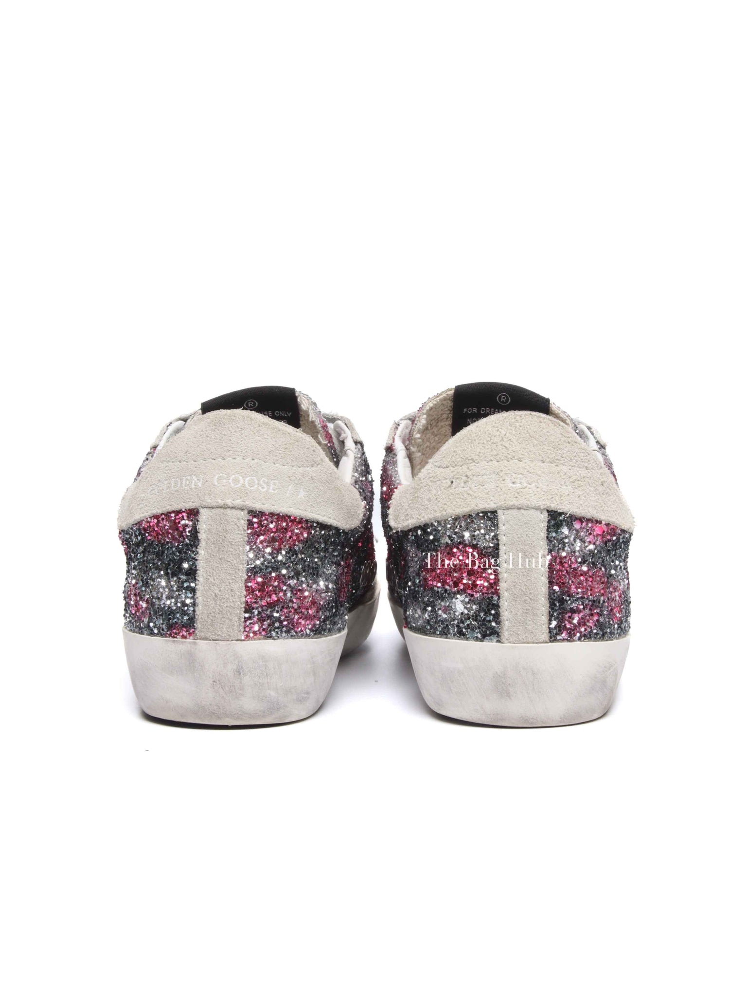 Golden Goose Gray/Pink/Blue Glitter Superstar Shoes Size 36