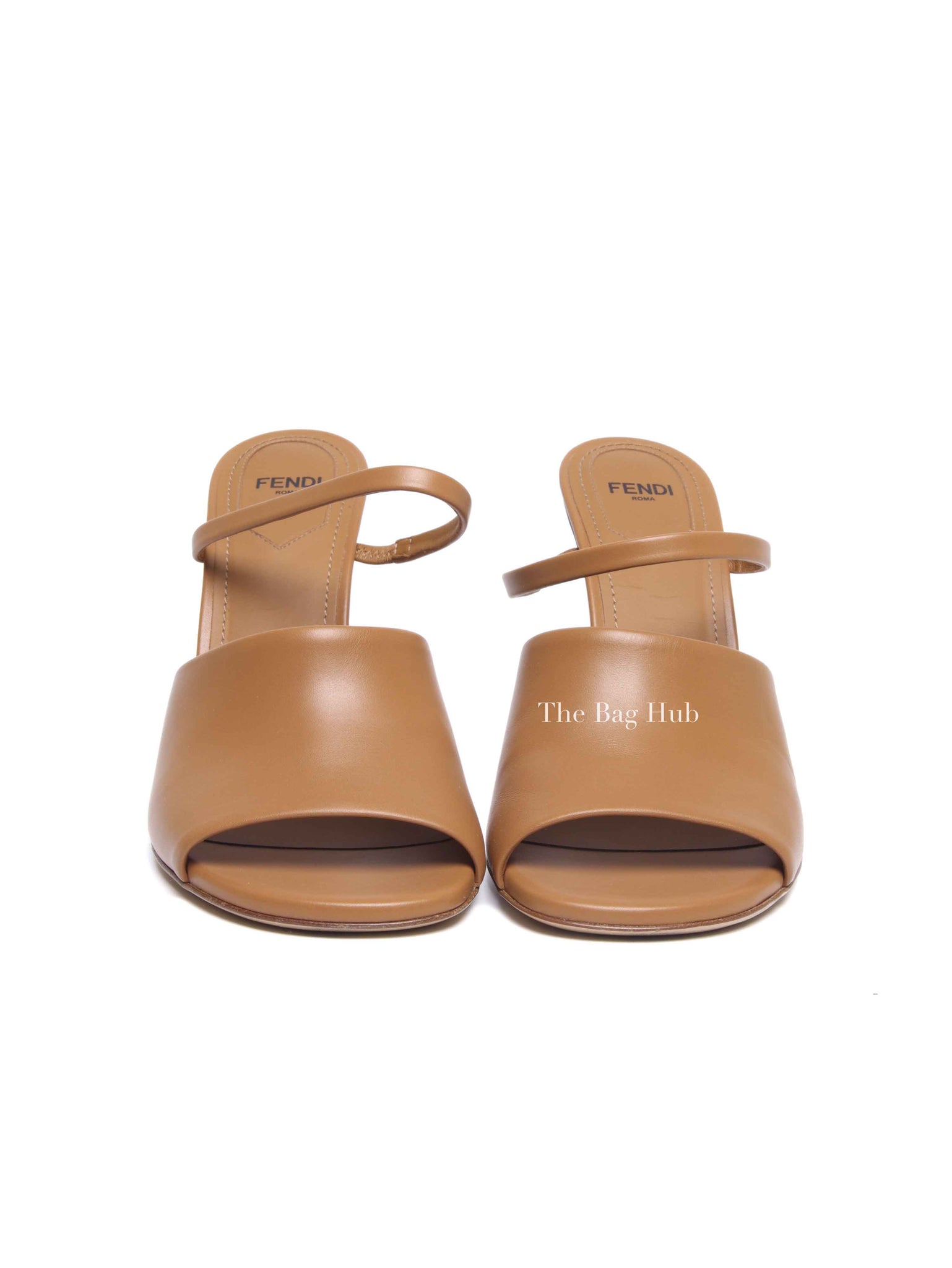 Fendi Caramel Leather Fendi First Slide Sandals Size 37.5