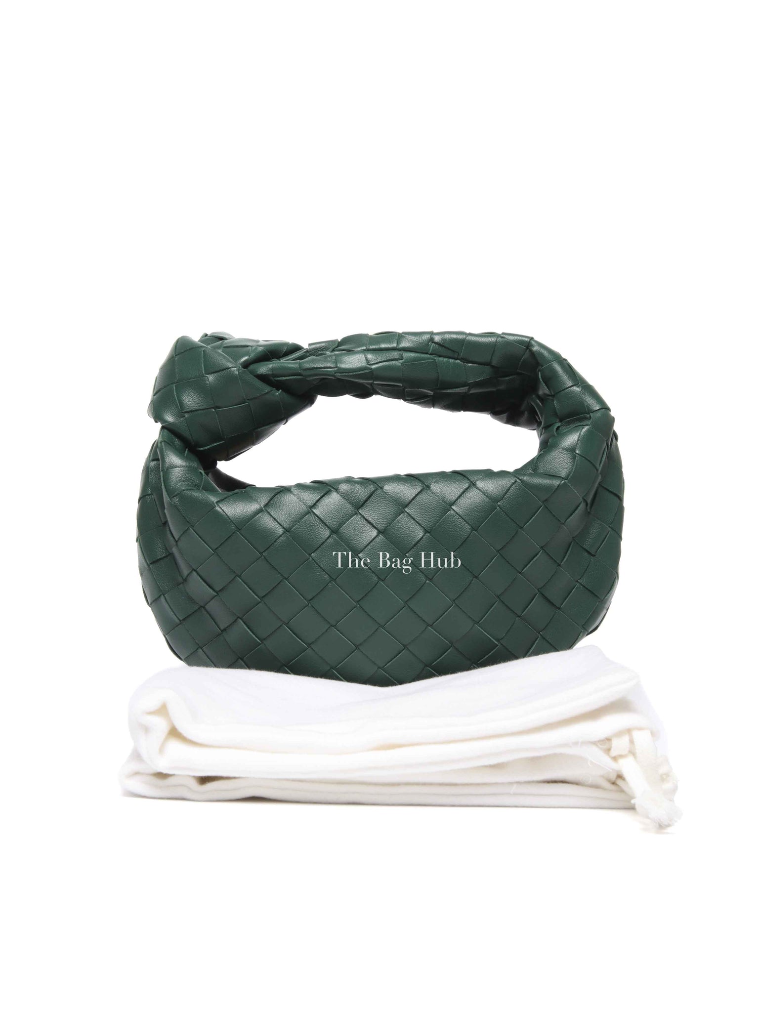 Bottega Veneta Green Intreciatto Leather Mini Jodie Bag