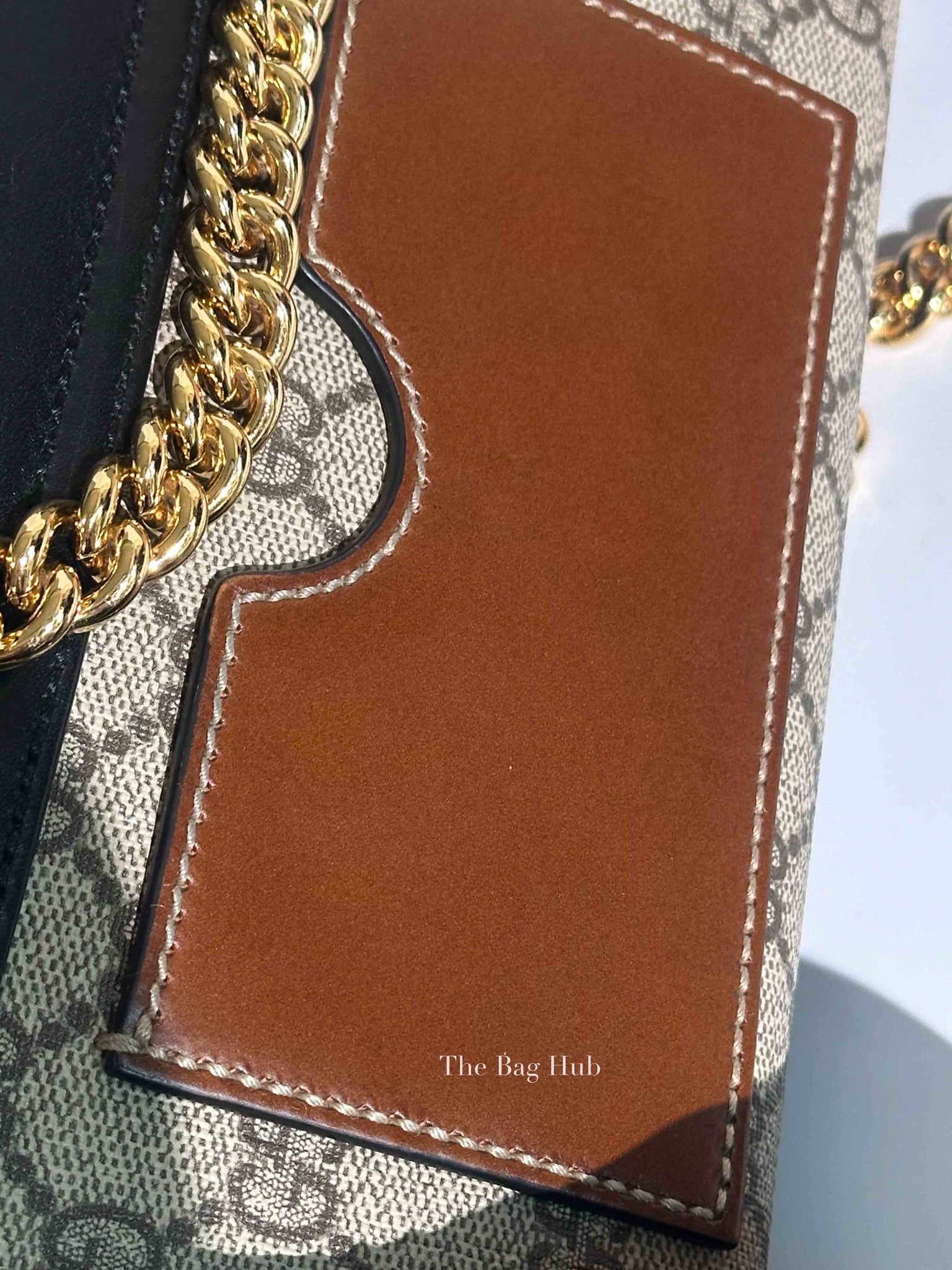 Gucci Black/Beige GG Supreme Monogram Calfskin Small Padlock Shoulder Bag