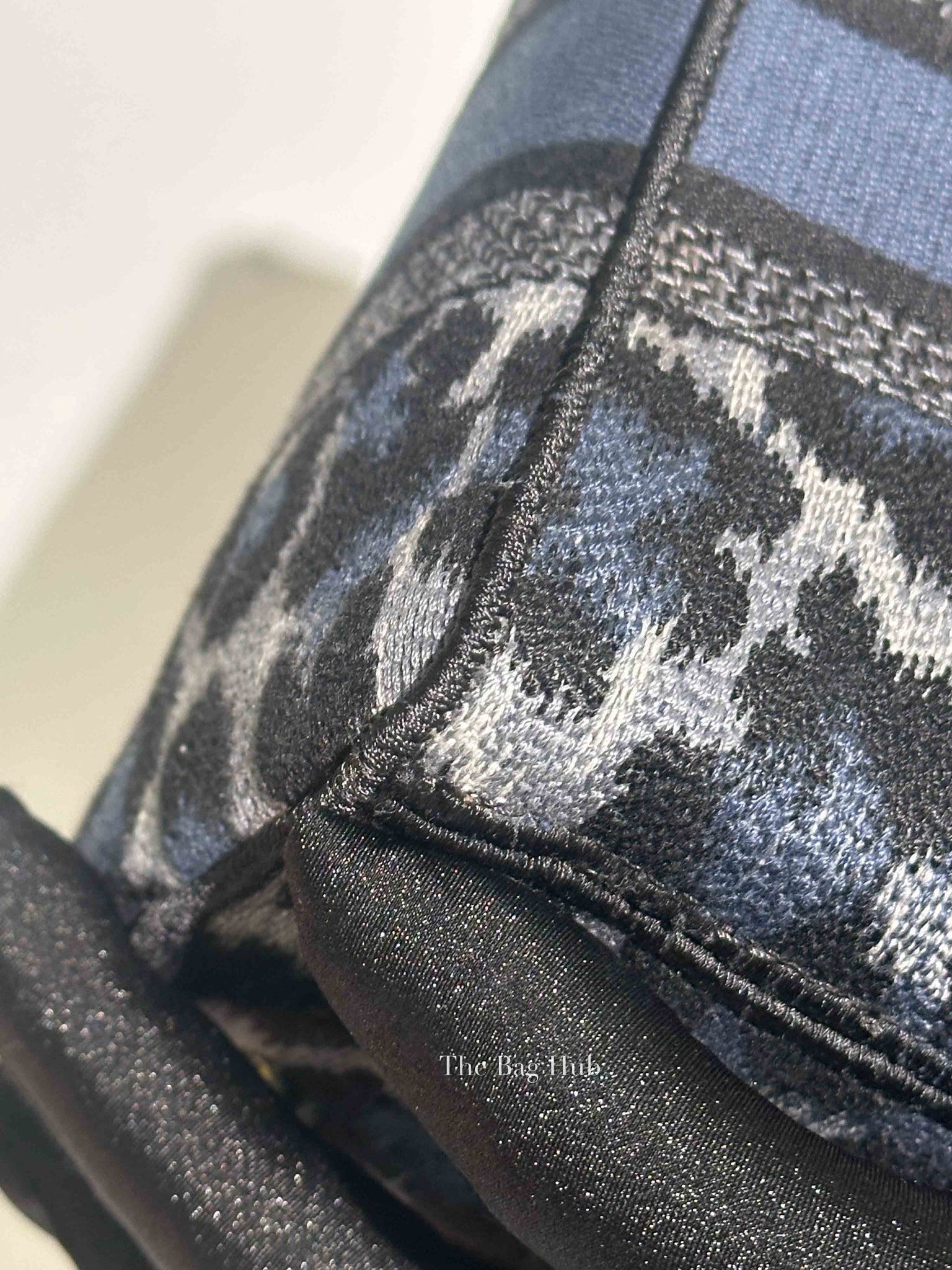 Dior Blue Canvas Mizza Embroidered Medium Lady D-Lite Bag