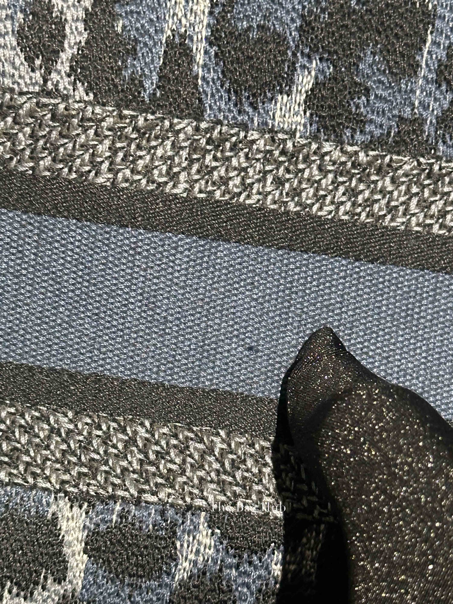 Dior Blue Canvas Mizza Embroidered Medium Lady D-Lite Bag