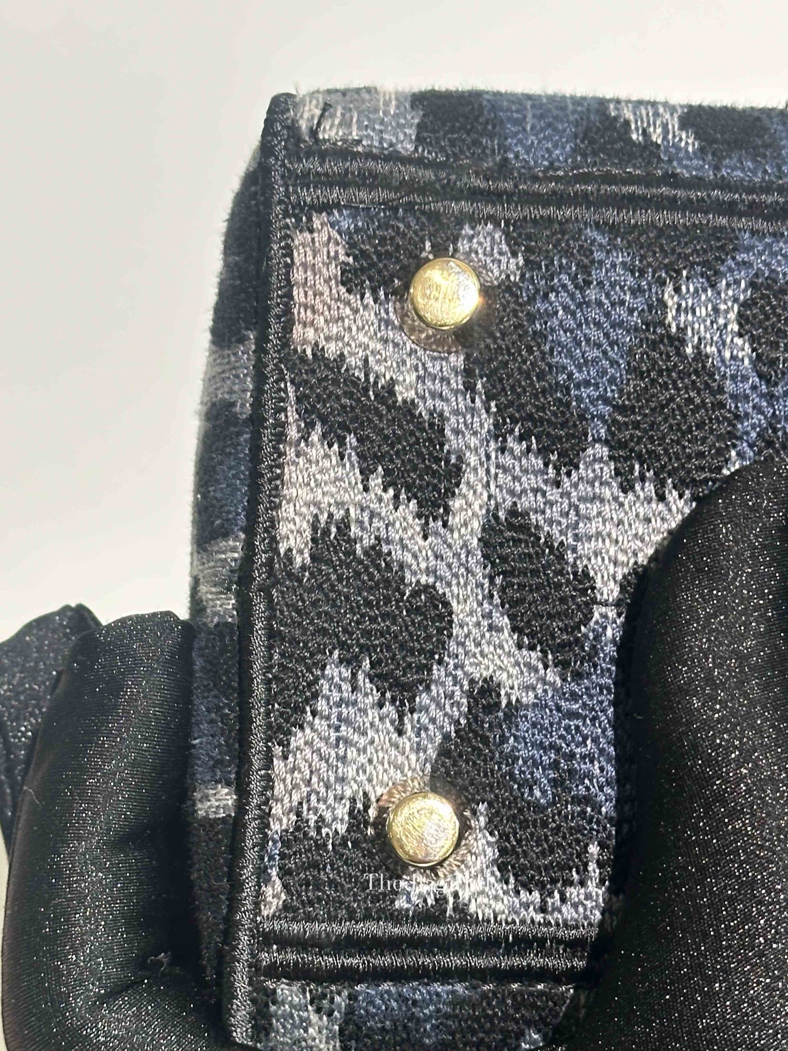 Dior Blue Canvas Mizza Embroidered Medium Lady D-Lite Bag