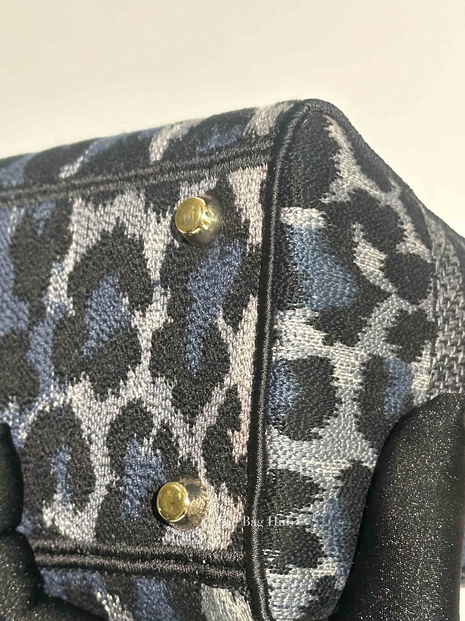 Dior Blue Canvas Mizza Embroidered Medium Lady D-Lite Bag