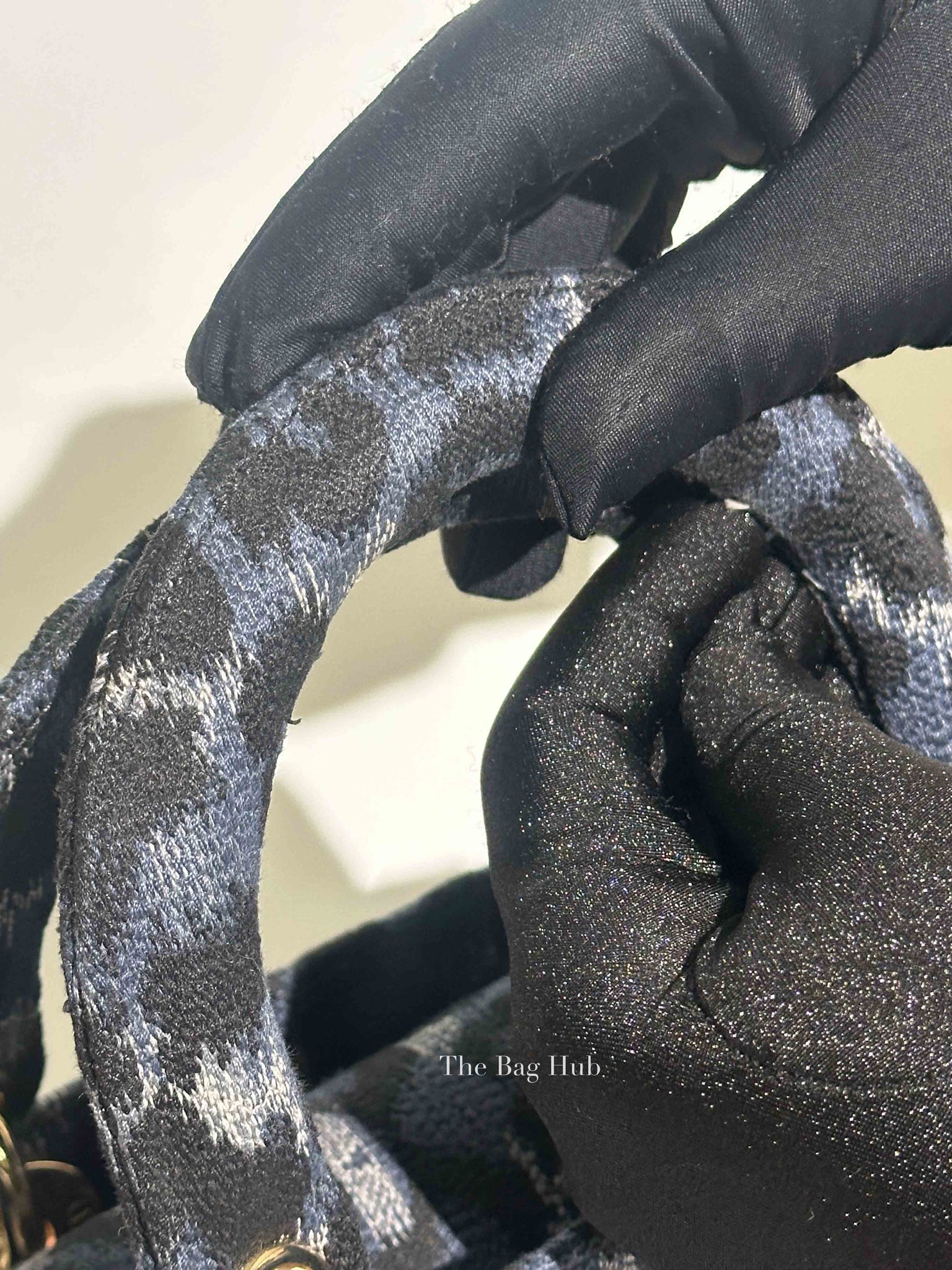 Dior Blue Canvas Mizza Embroidered Medium Lady D-Lite Bag