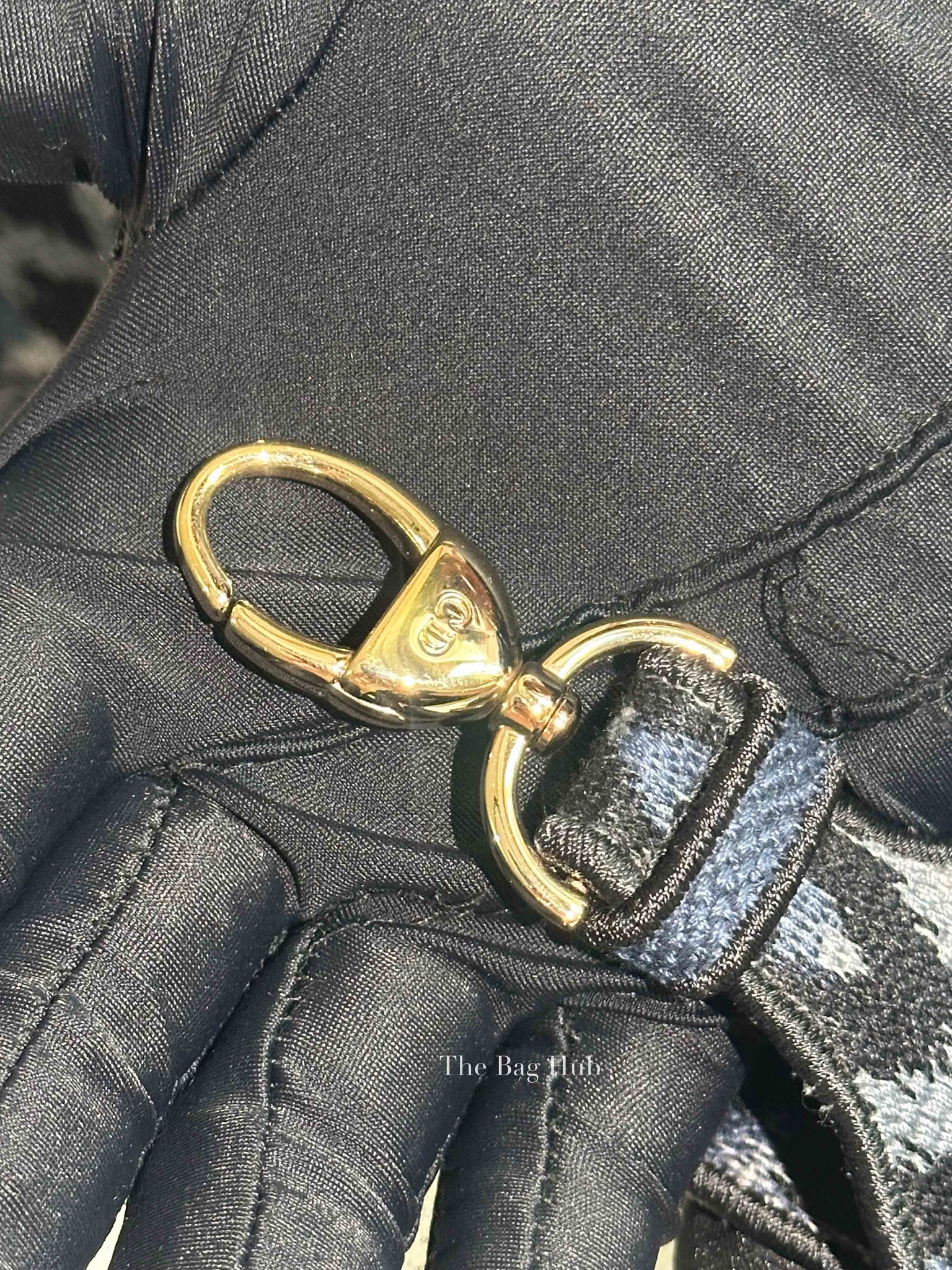 Dior Blue Canvas Mizza Embroidered Medium Lady D-Lite Bag