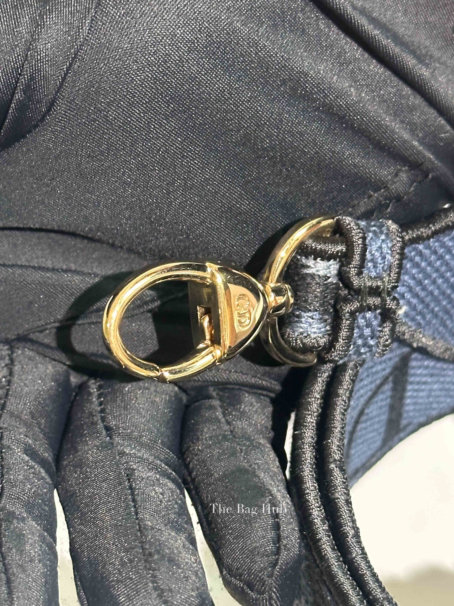 Dior Blue Canvas Mizza Embroidered Medium Lady D-Lite Bag