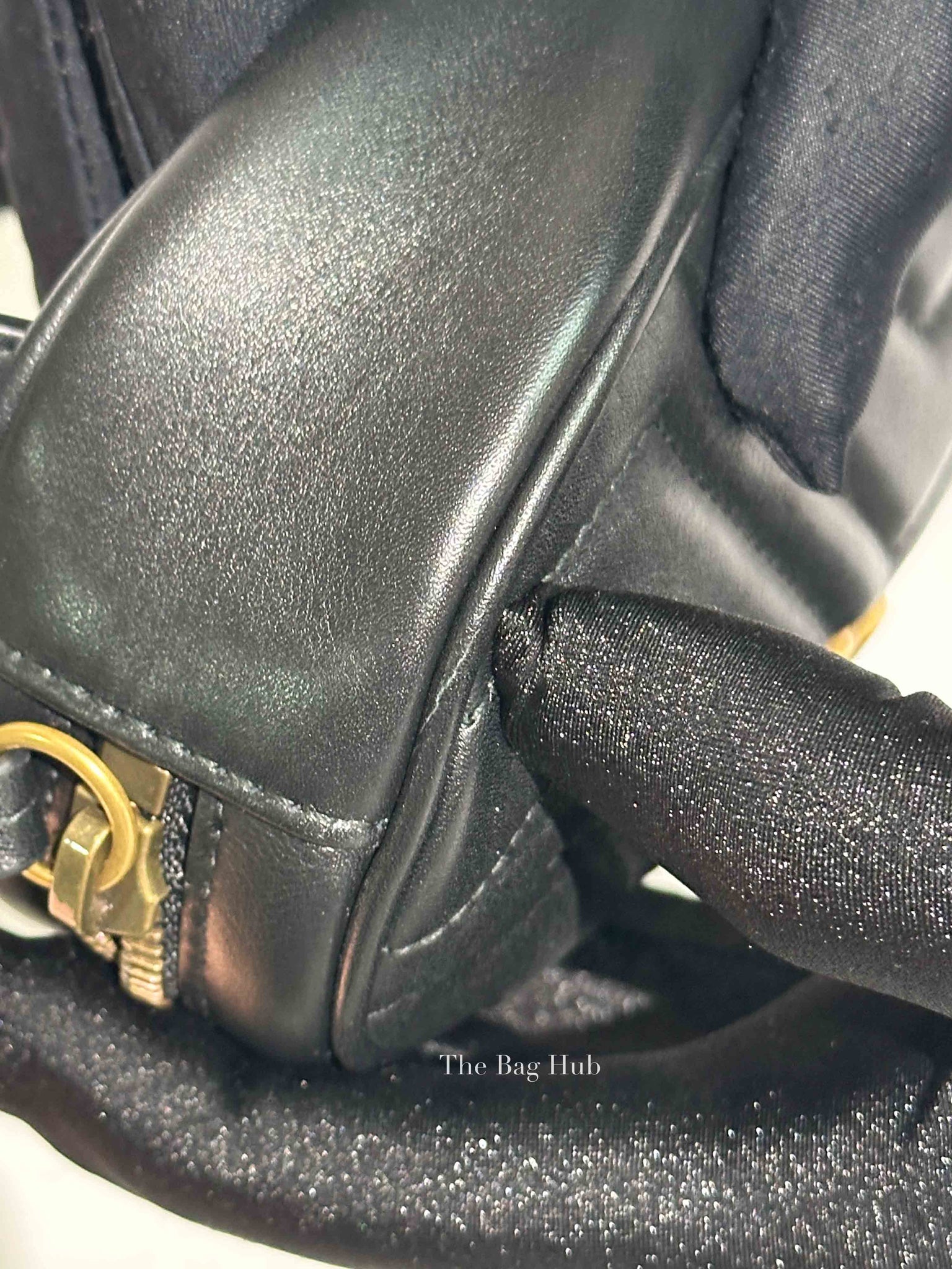 Gucci Black Leather GG Marmont Waist Belt Bag