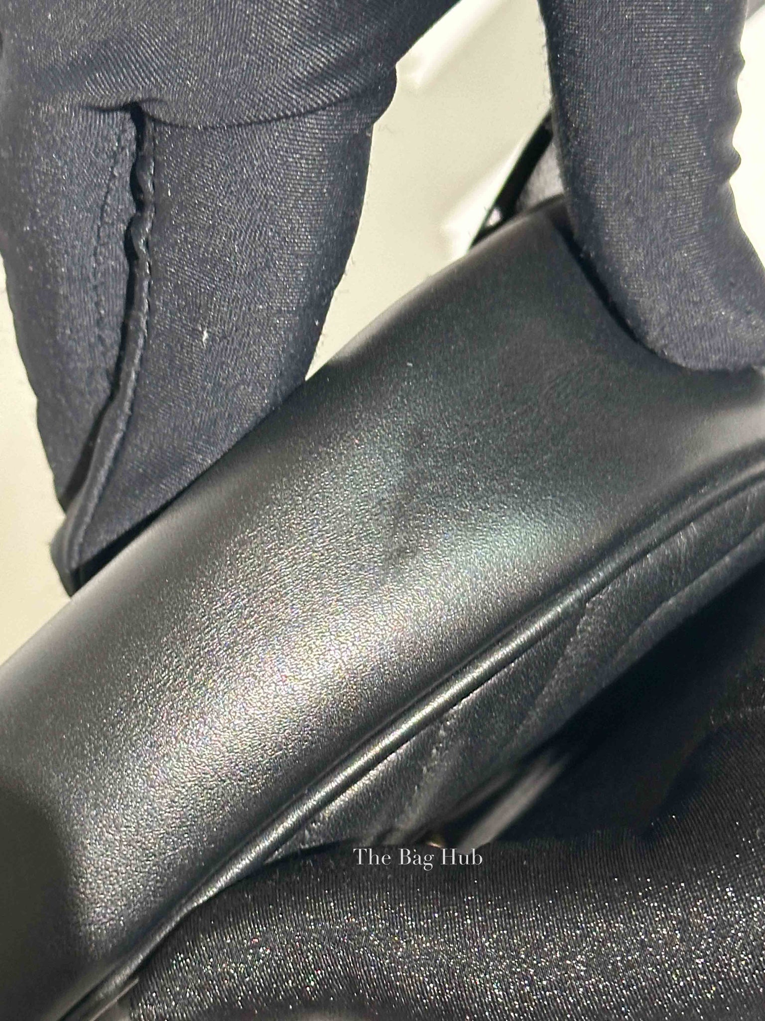 Gucci Black Leather GG Marmont Waist Belt Bag