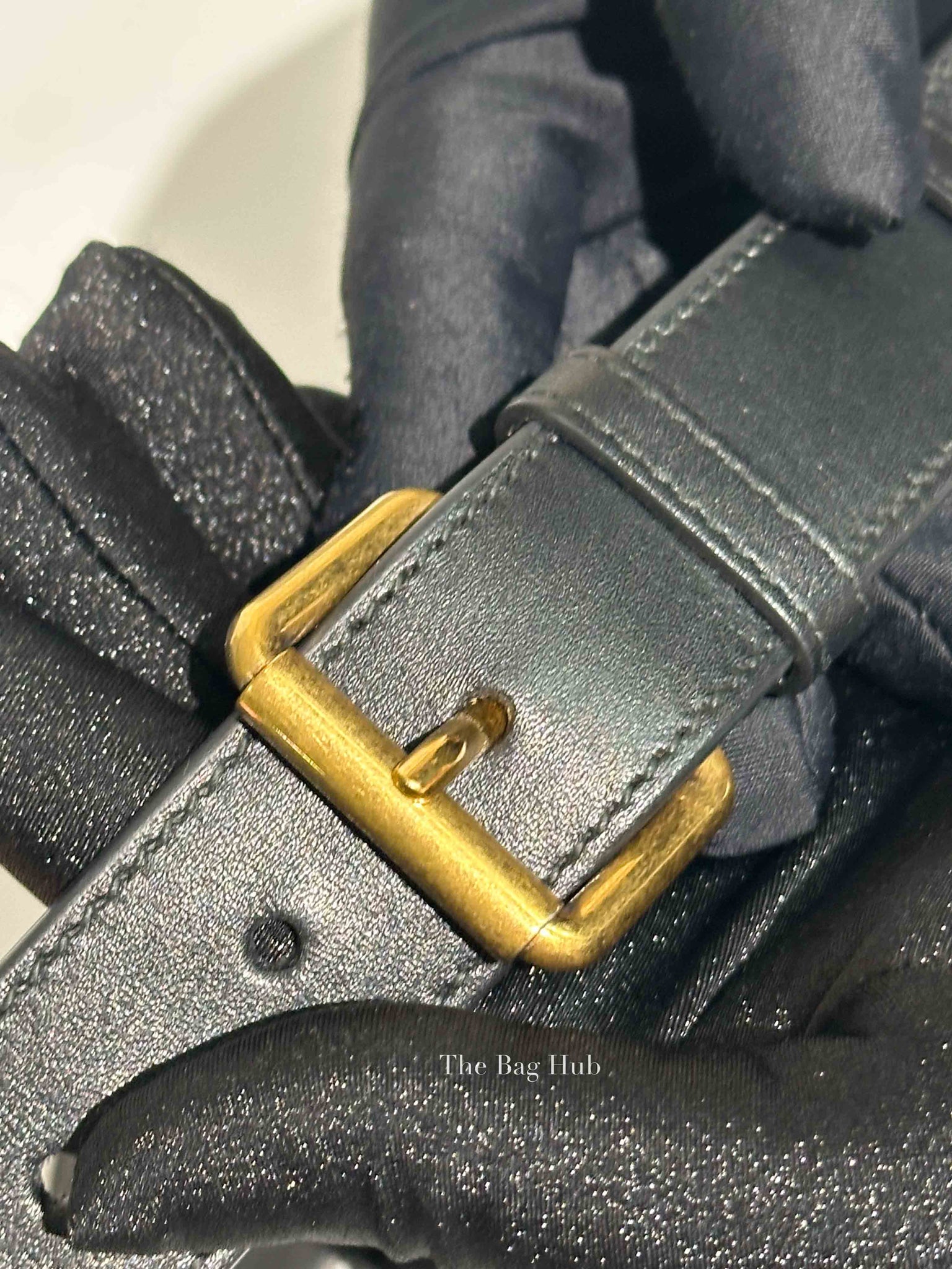 Gucci Black Leather GG Marmont Waist Belt Bag