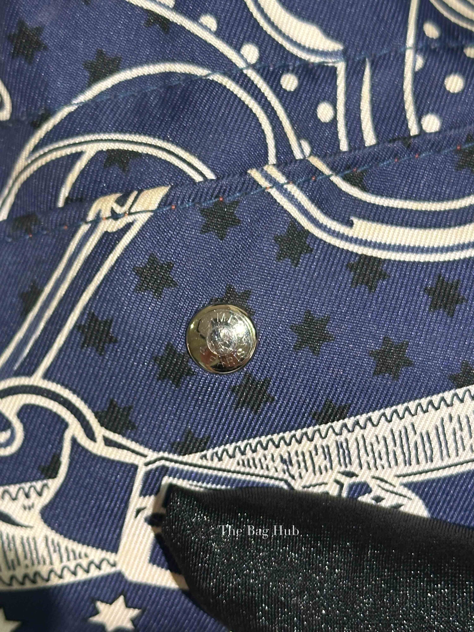 Hermes Bleu Nuit Barenia Silk Eperons d'Or Fourbis 20 Pouch