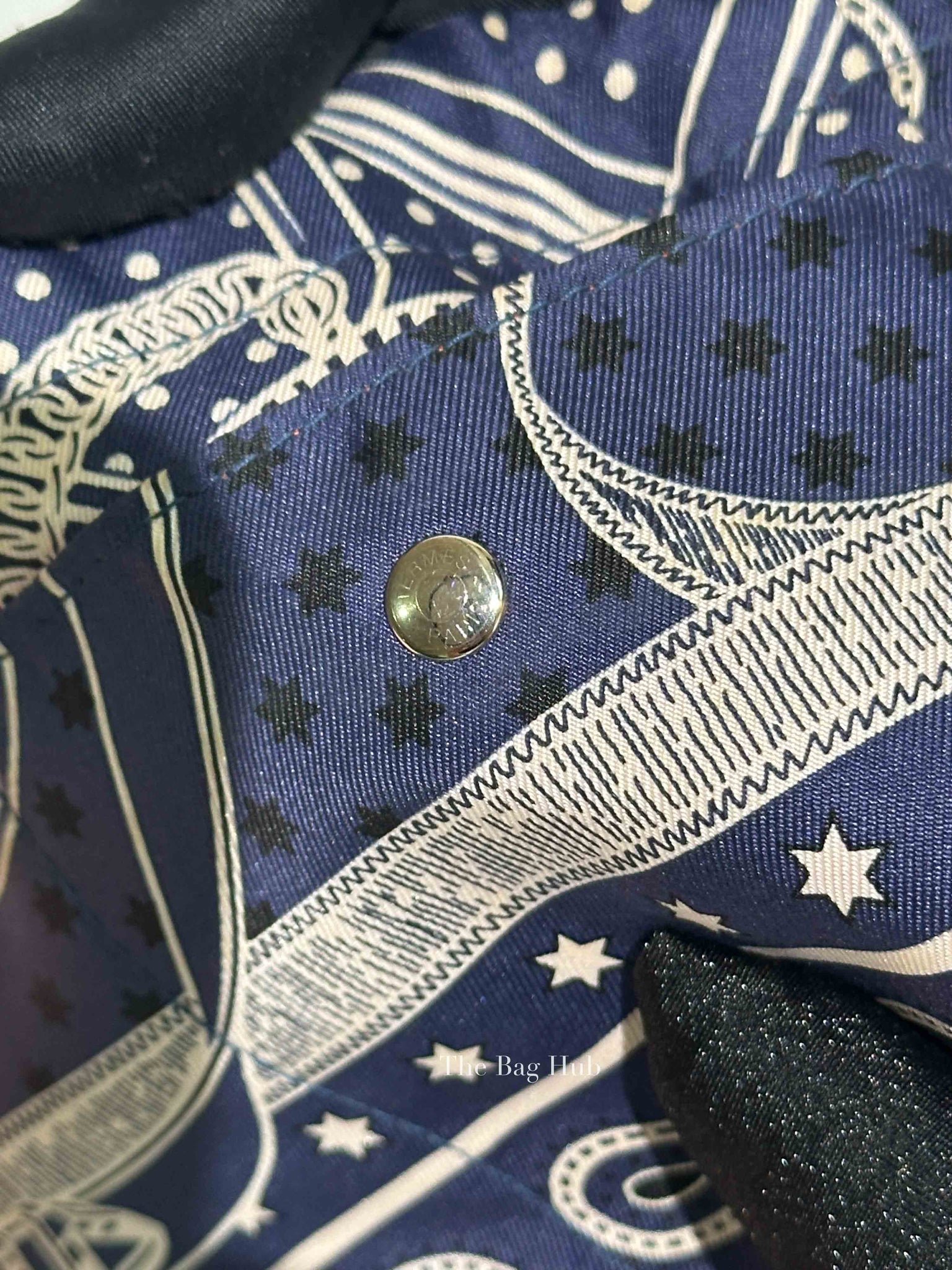 Hermes Bleu Nuit Barenia Silk Eperons d'Or Fourbis 20 Pouch