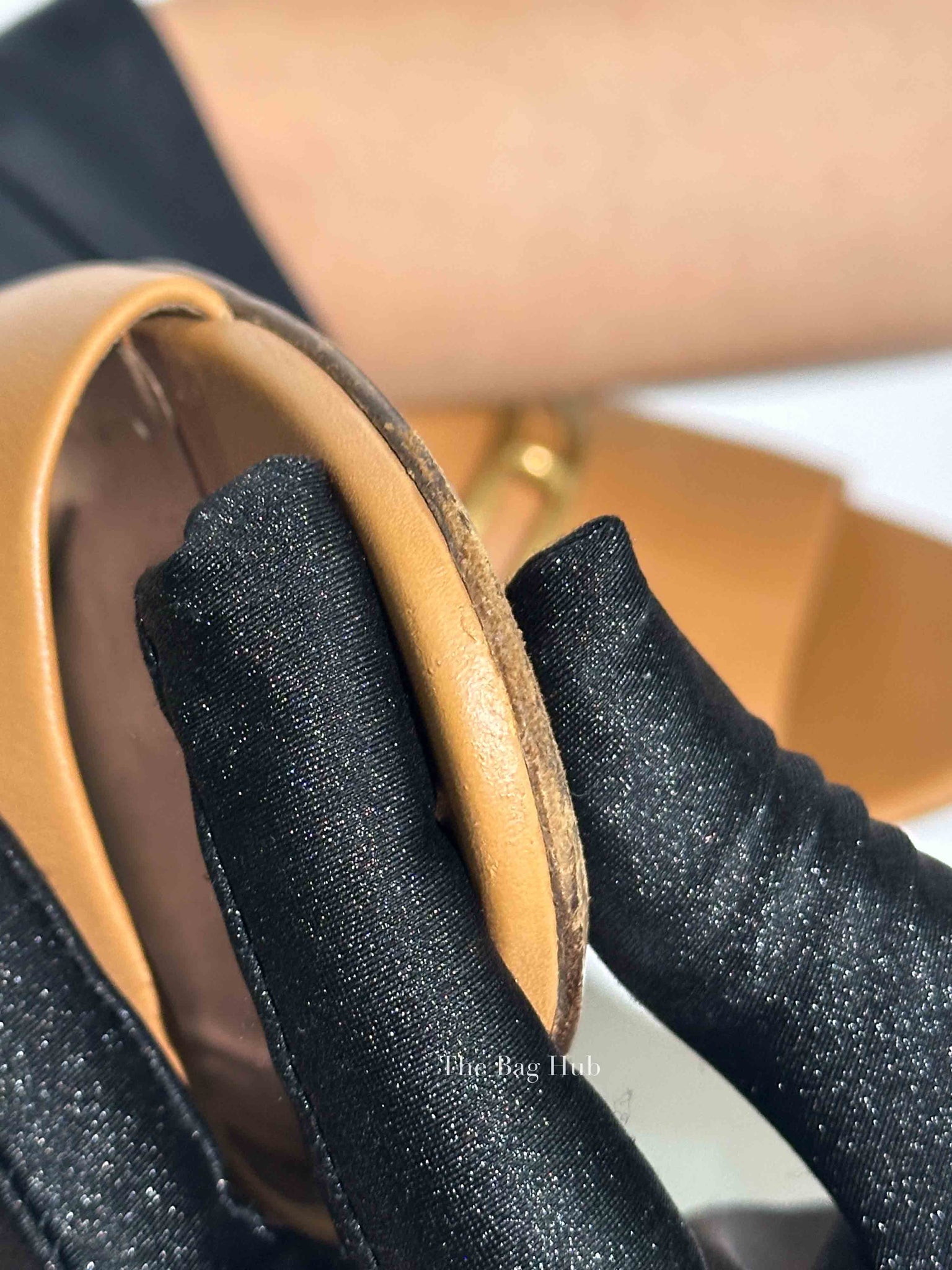 Hermes Beige Dore Leather Camilla Mules Size 39.5