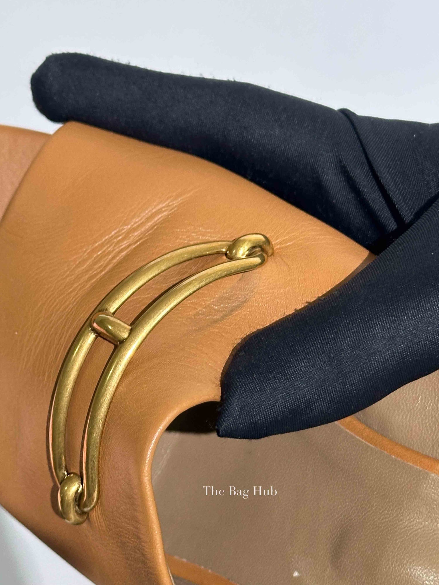 Hermes Beige Dore Leather Camilla Mules Size 39.5