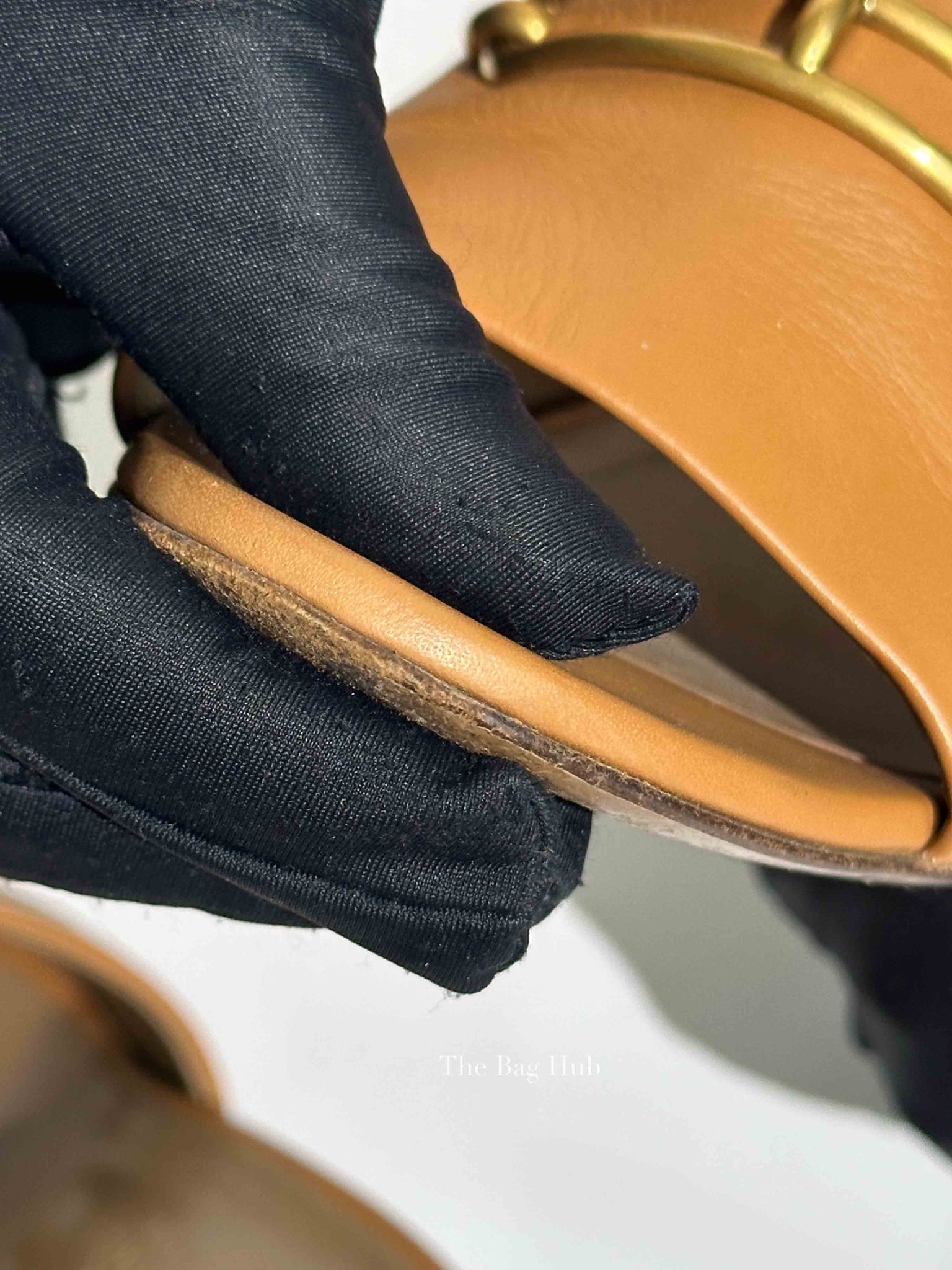 Hermes Beige Dore Leather Camilla Mules Size 39.5