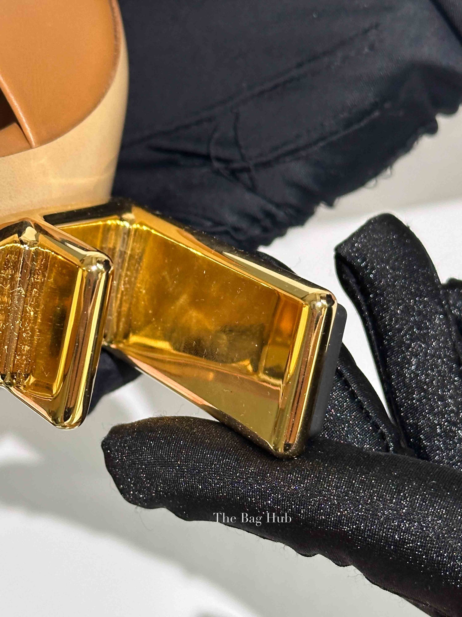 Fendi Caramel Leather Fendi First Slide Sandals Size 37.5