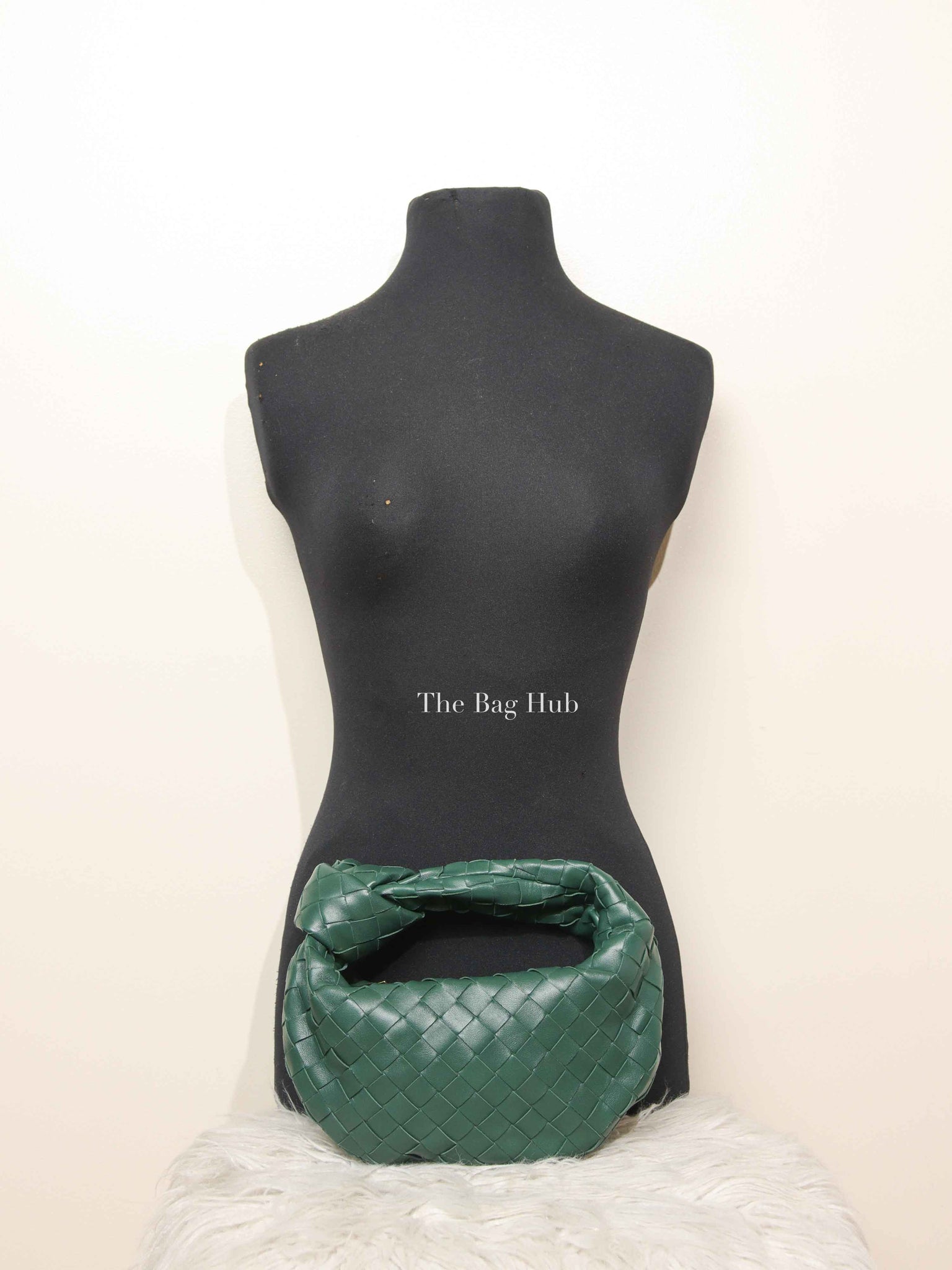 Bottega Veneta Green Intreciatto Leather Mini Jodie Bag
