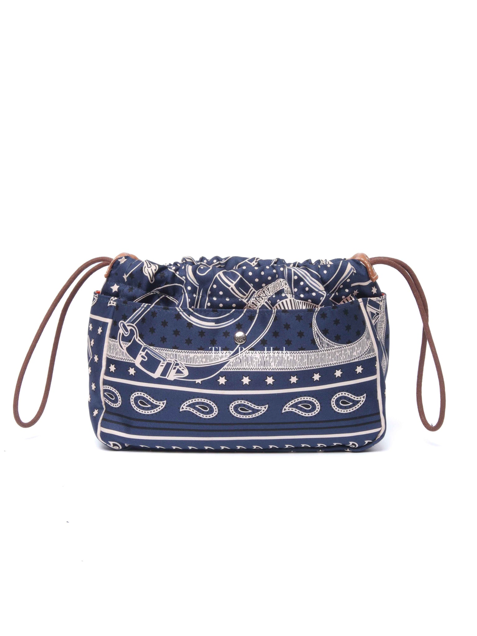 Hermes Bleu Nuit Barenia Silk Eperons d'Or Fourbis 20 Pouch