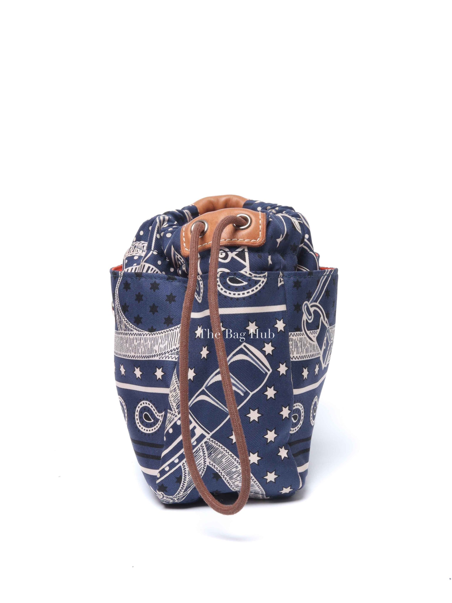 Hermes Bleu Nuit Barenia Silk Eperons d'Or Fourbis 20 Pouch