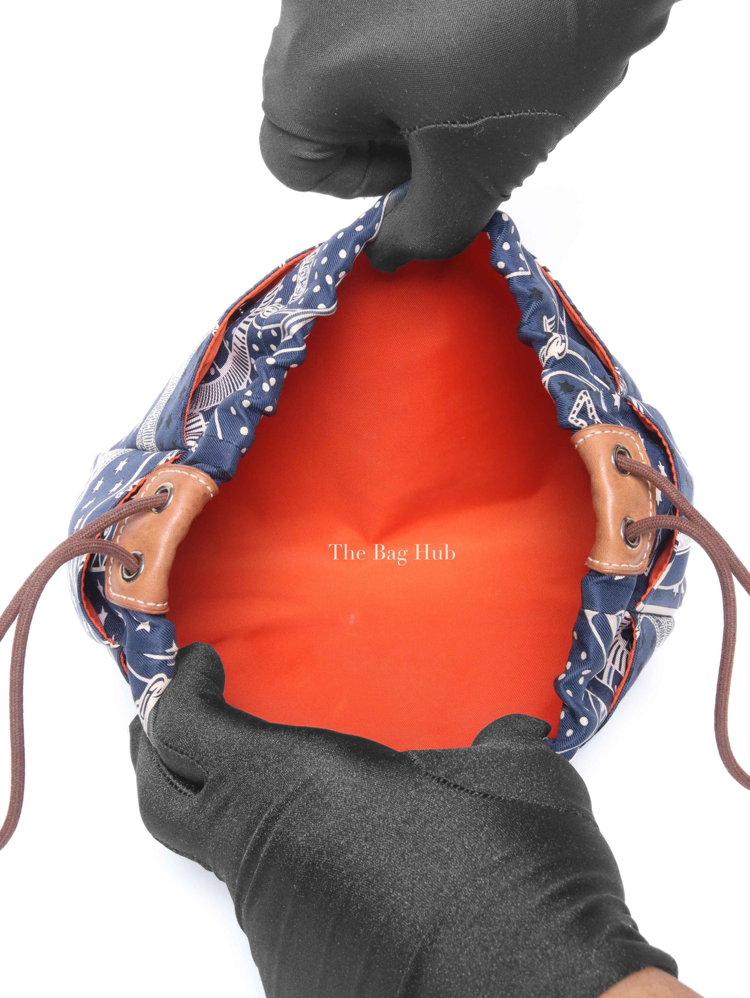 Hermes Bleu Nuit Barenia Silk Eperons d'Or Fourbis 20 Pouch