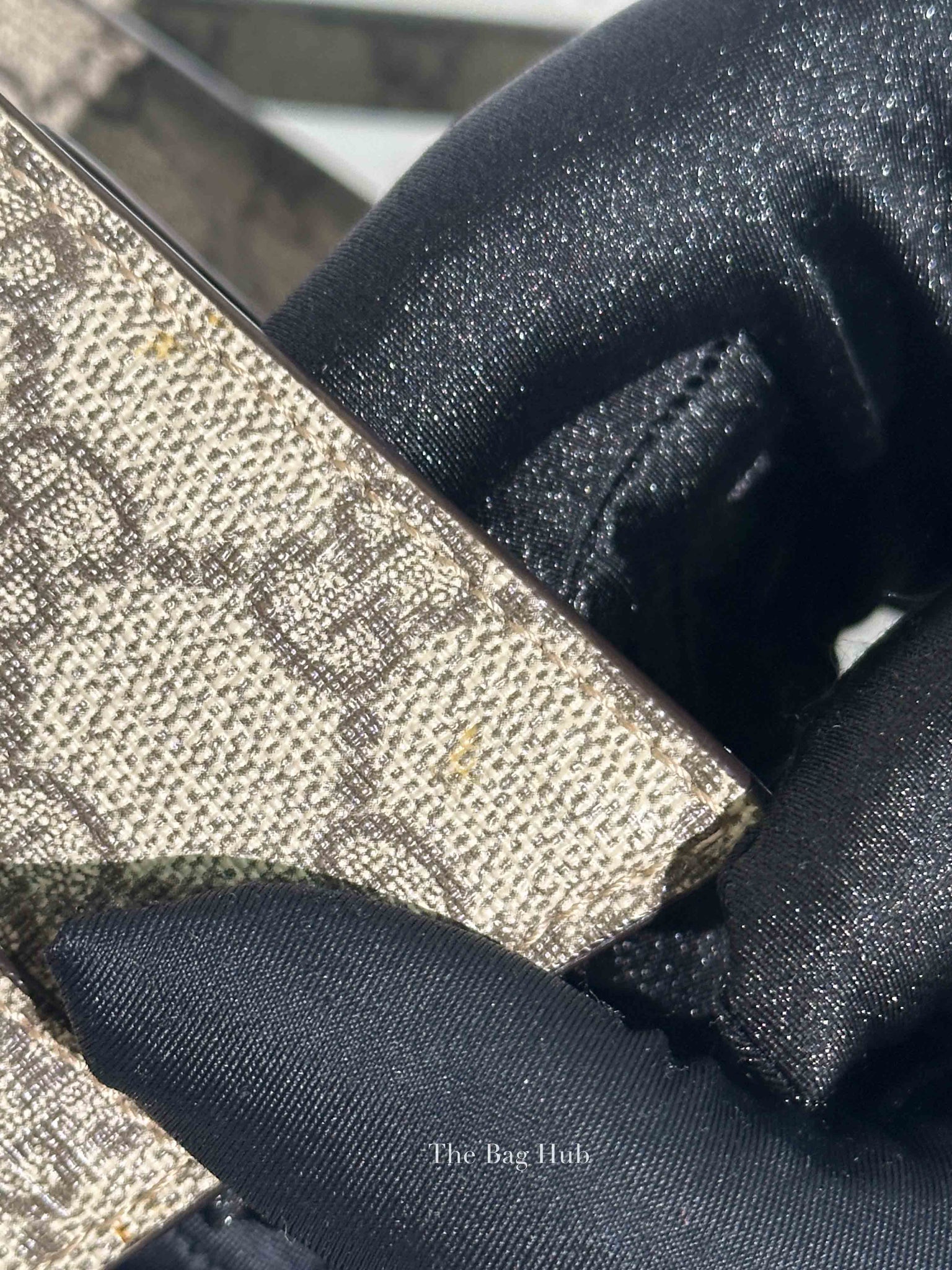 Gucci x Balenciaga Beige/Brown GG Supreme Canvas Hourglass Top Handle Bag