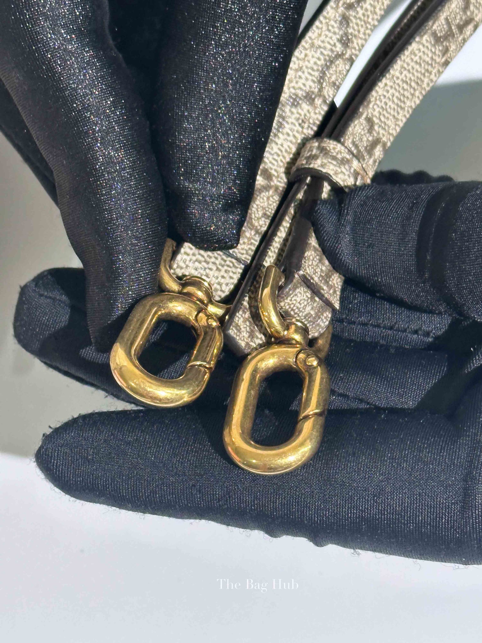 Gucci x Balenciaga Beige/Brown GG Supreme Canvas Hourglass Top Handle Bag