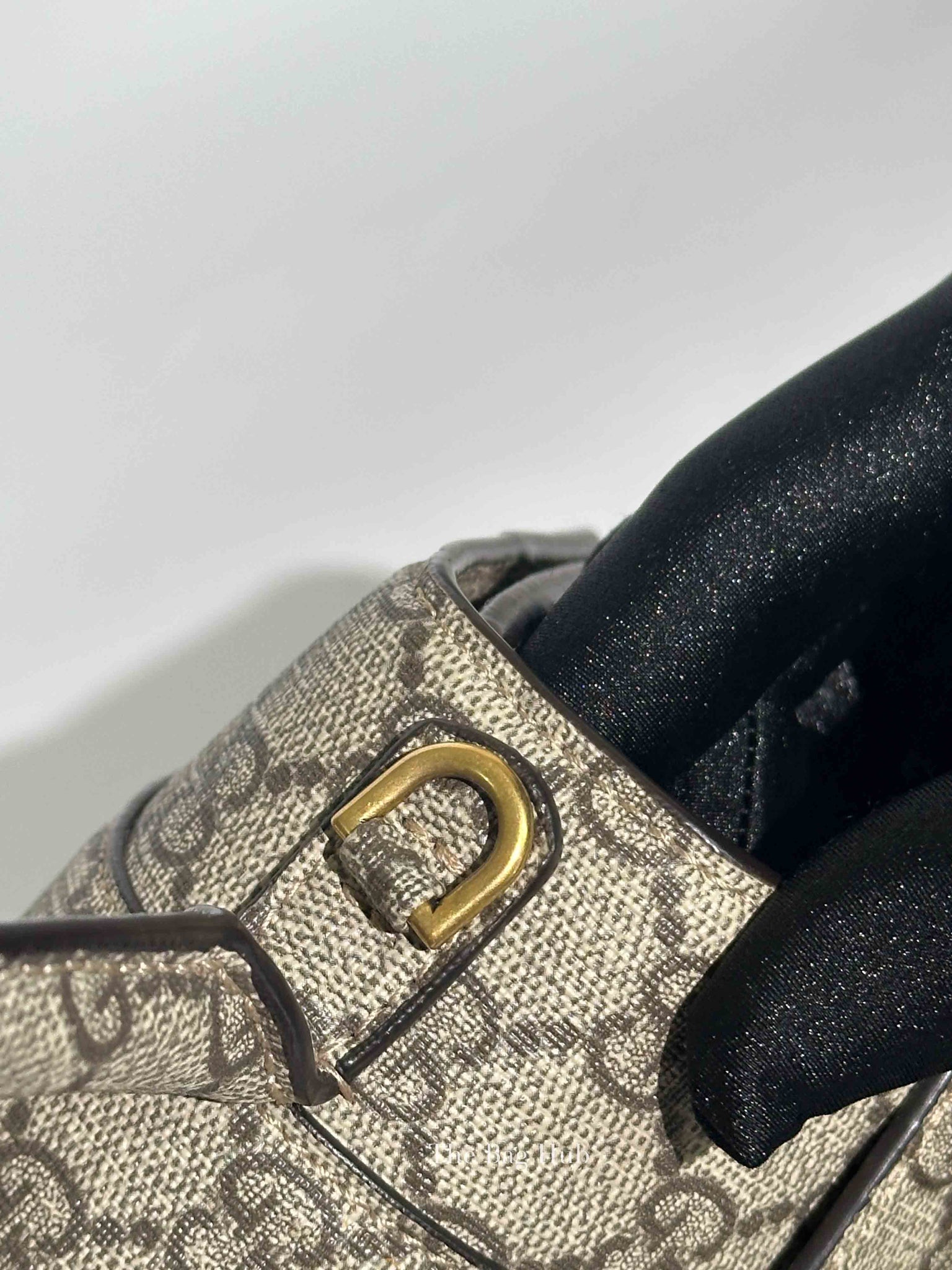 Gucci x Balenciaga Beige/Brown GG Supreme Canvas Hourglass Top Handle Bag