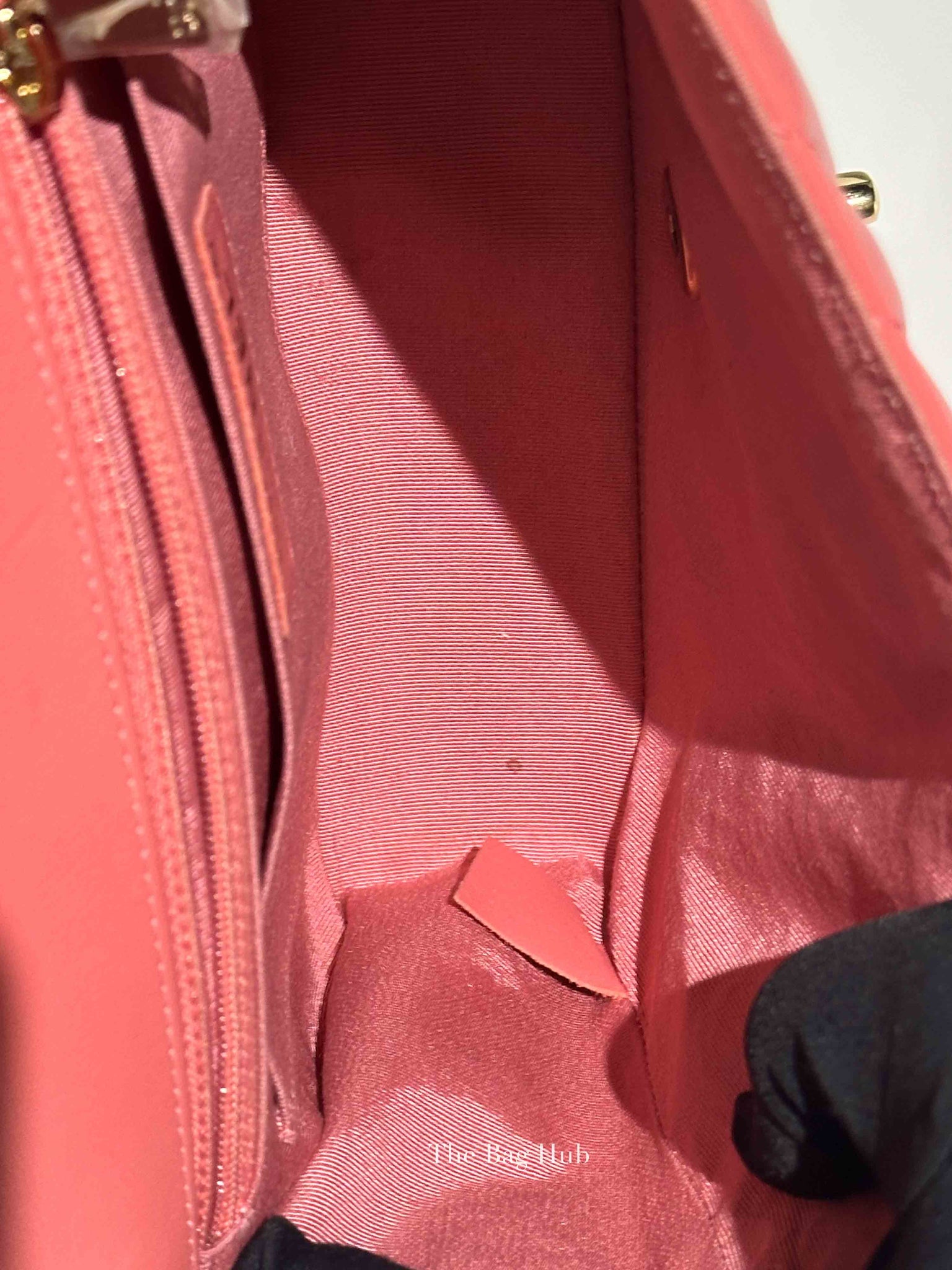 Chanel Pink Lambskin Chevron Statement Large Flap Shoulder Bag