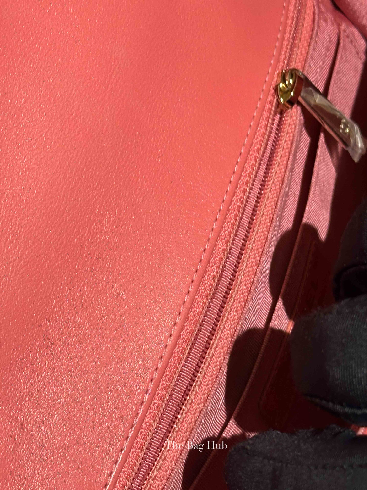 Chanel Pink Lambskin Chevron Statement Large Flap Shoulder Bag