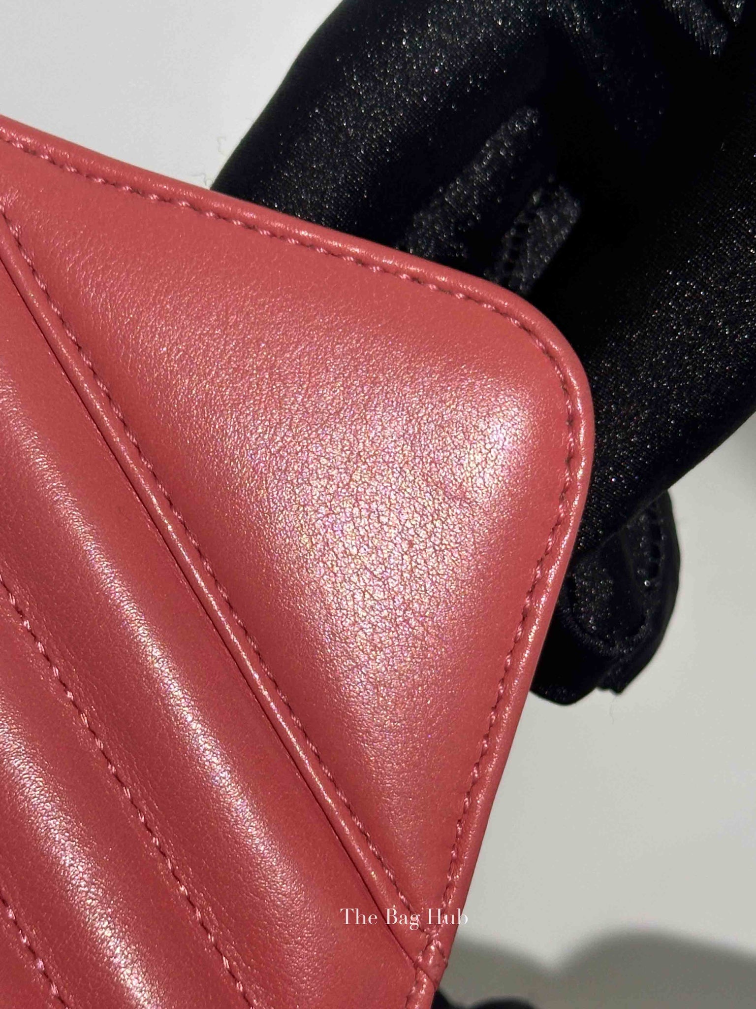 Chanel Pink Lambskin Chevron Statement Large Flap Shoulder Bag