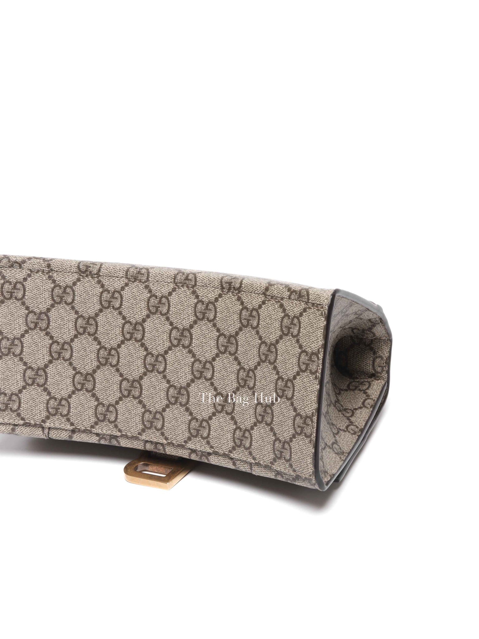 Gucci x Balenciaga Beige/Brown GG Supreme Canvas Hourglass Top Handle Bag