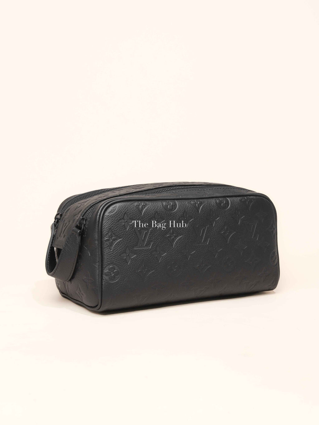 Louis Vuitton Ultra Black Monogram Shadow Leather Dopp Kitt Toiletry Bag