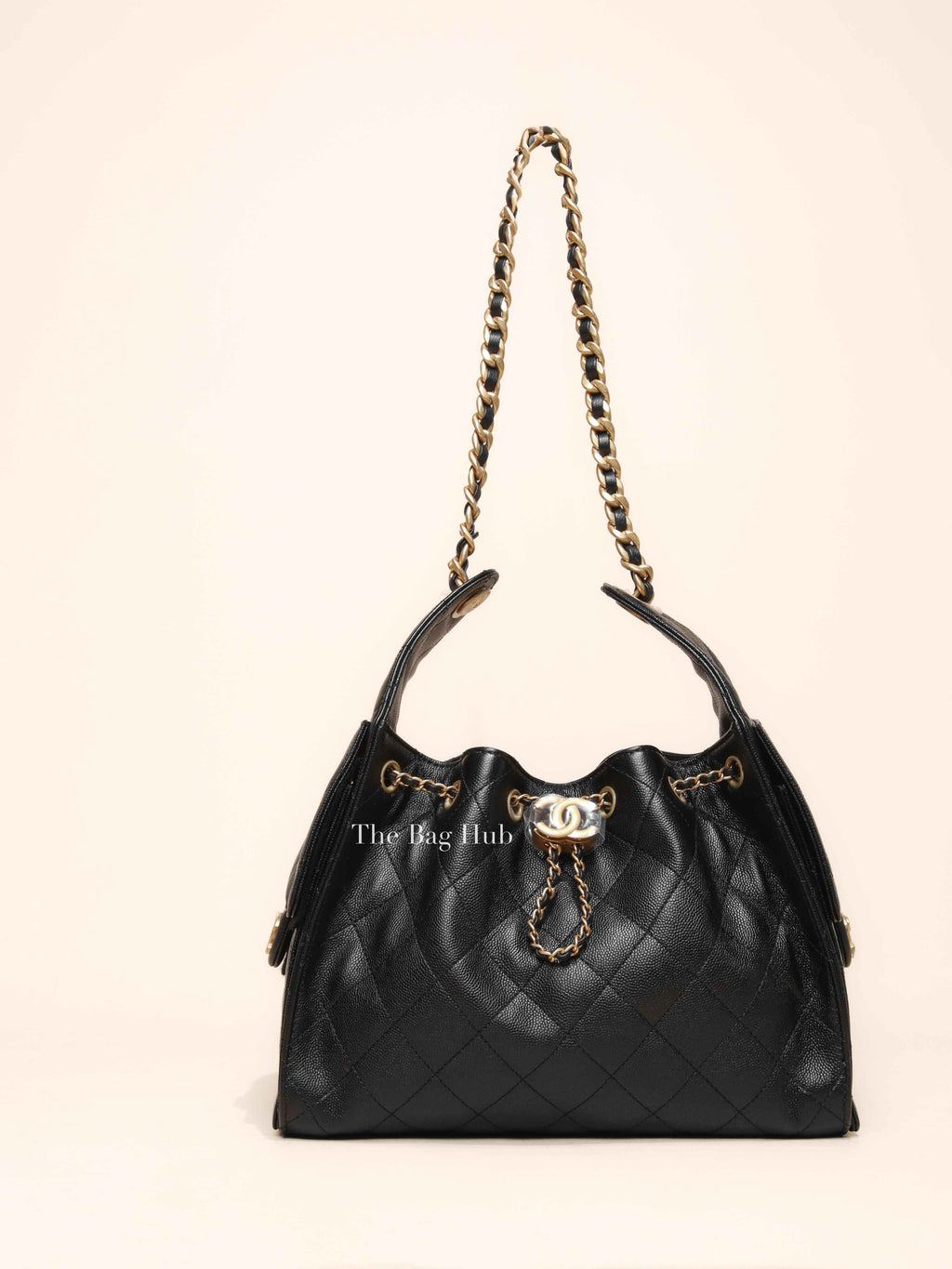 Chanel Black Quilted Caviar C25 Small Bag GHW