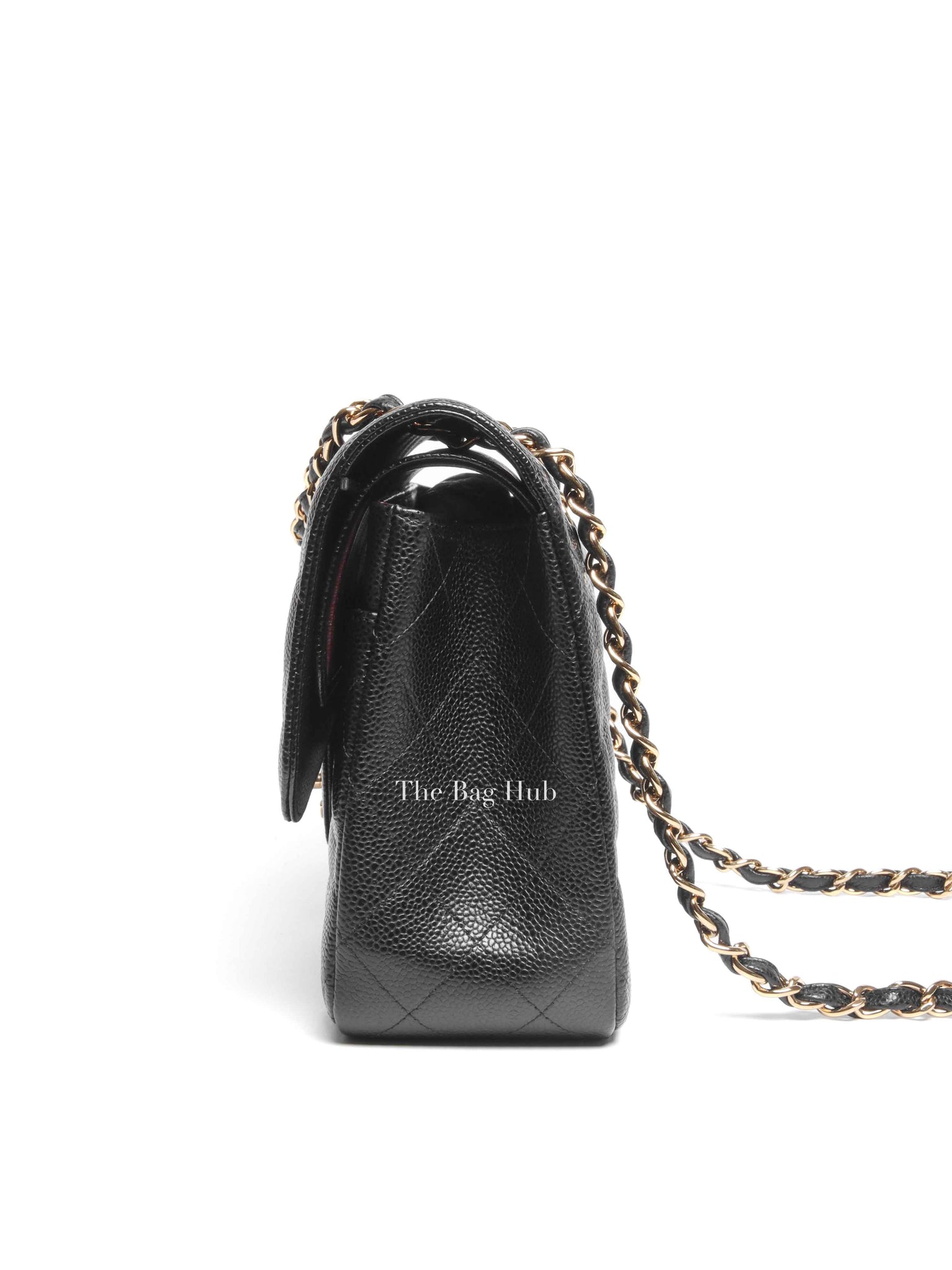 Chanel Black Quilted Caviar Jumbo Classic Double Flap Bag GHW