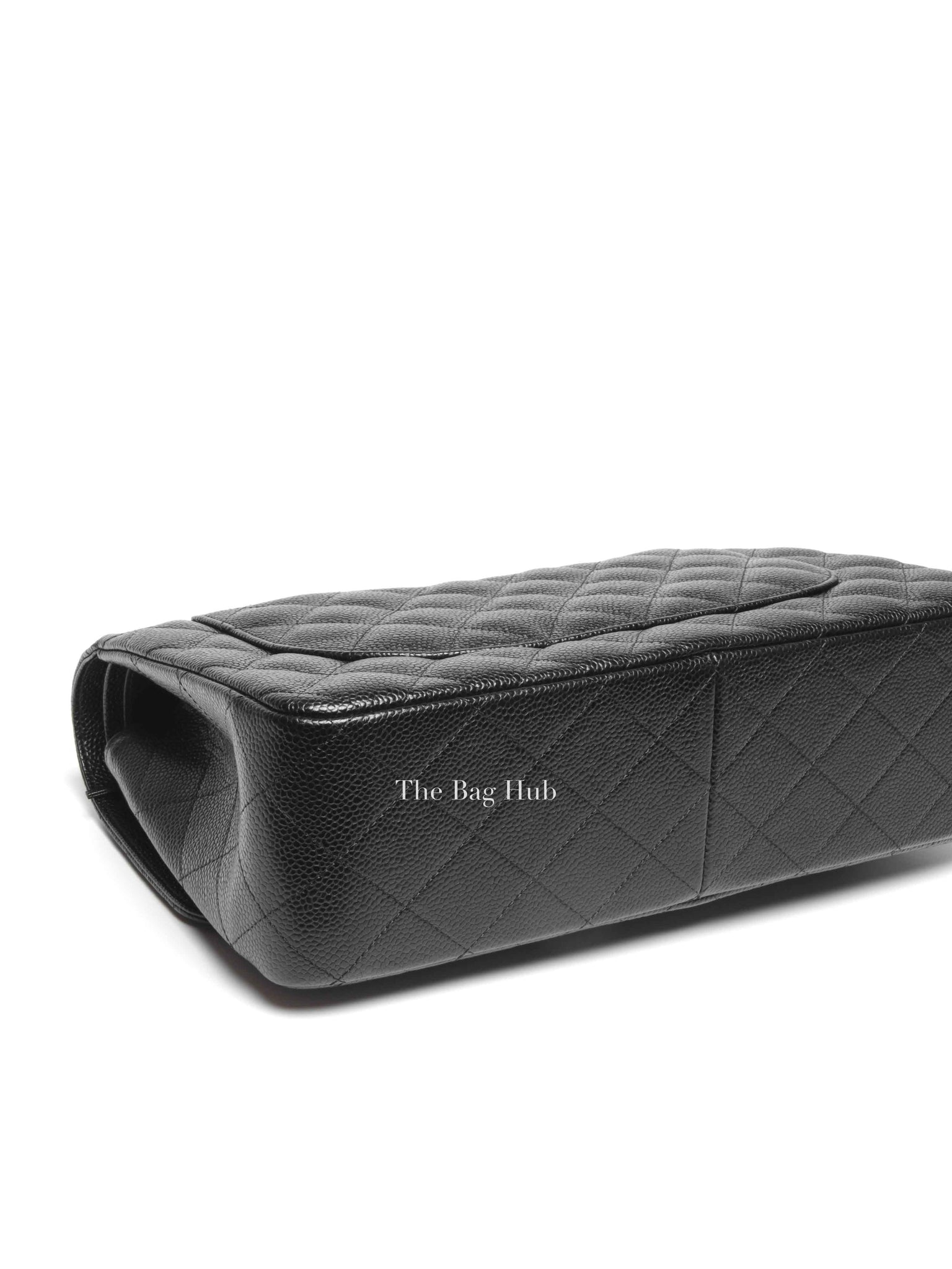 Chanel Black Quilted Caviar Jumbo Classic Double Flap Bag GHW