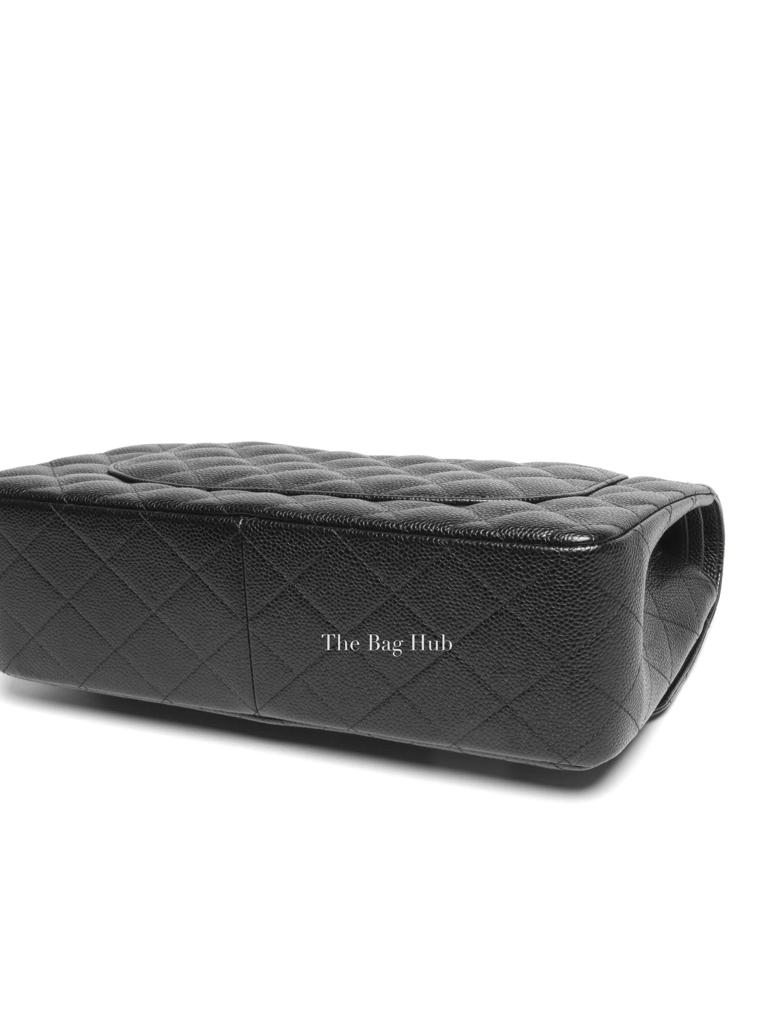 Chanel Black Quilted Caviar Jumbo Classic Double Flap Bag GHW